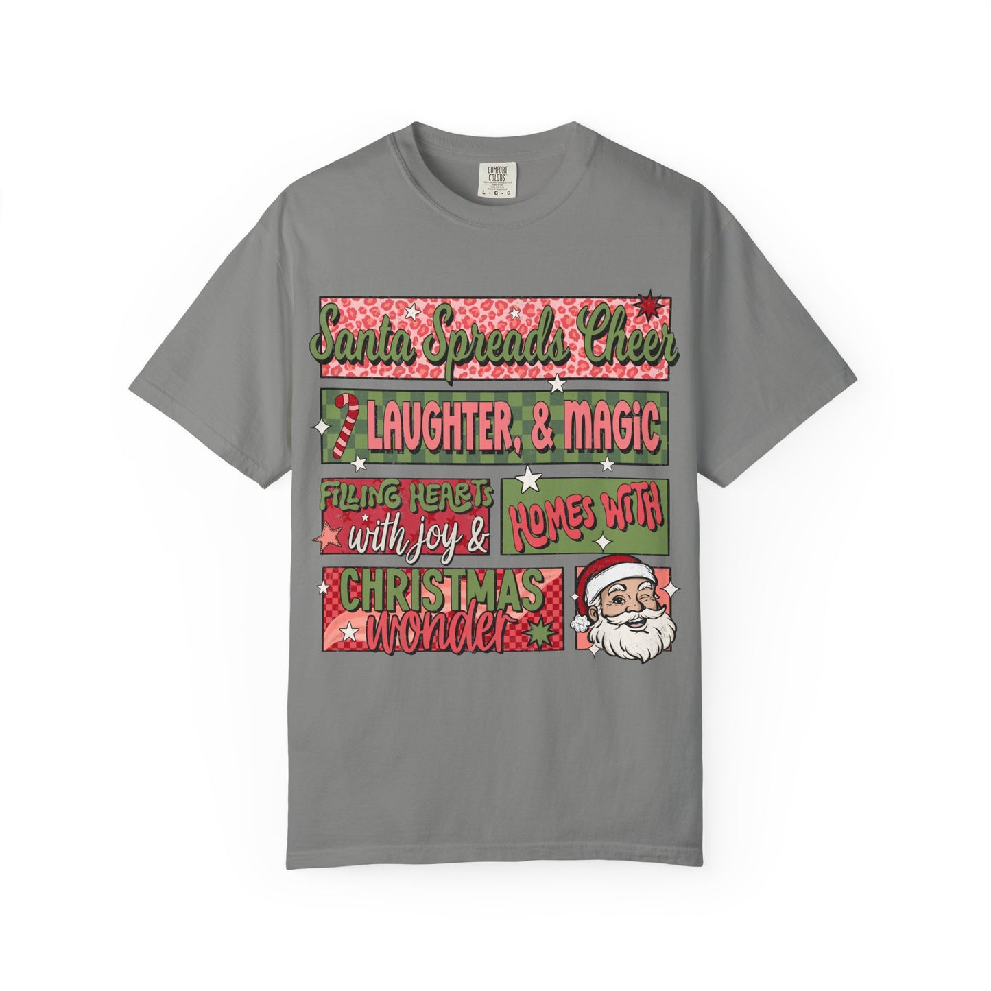 Santa Spreads Cheer Comfort Colors Tee
