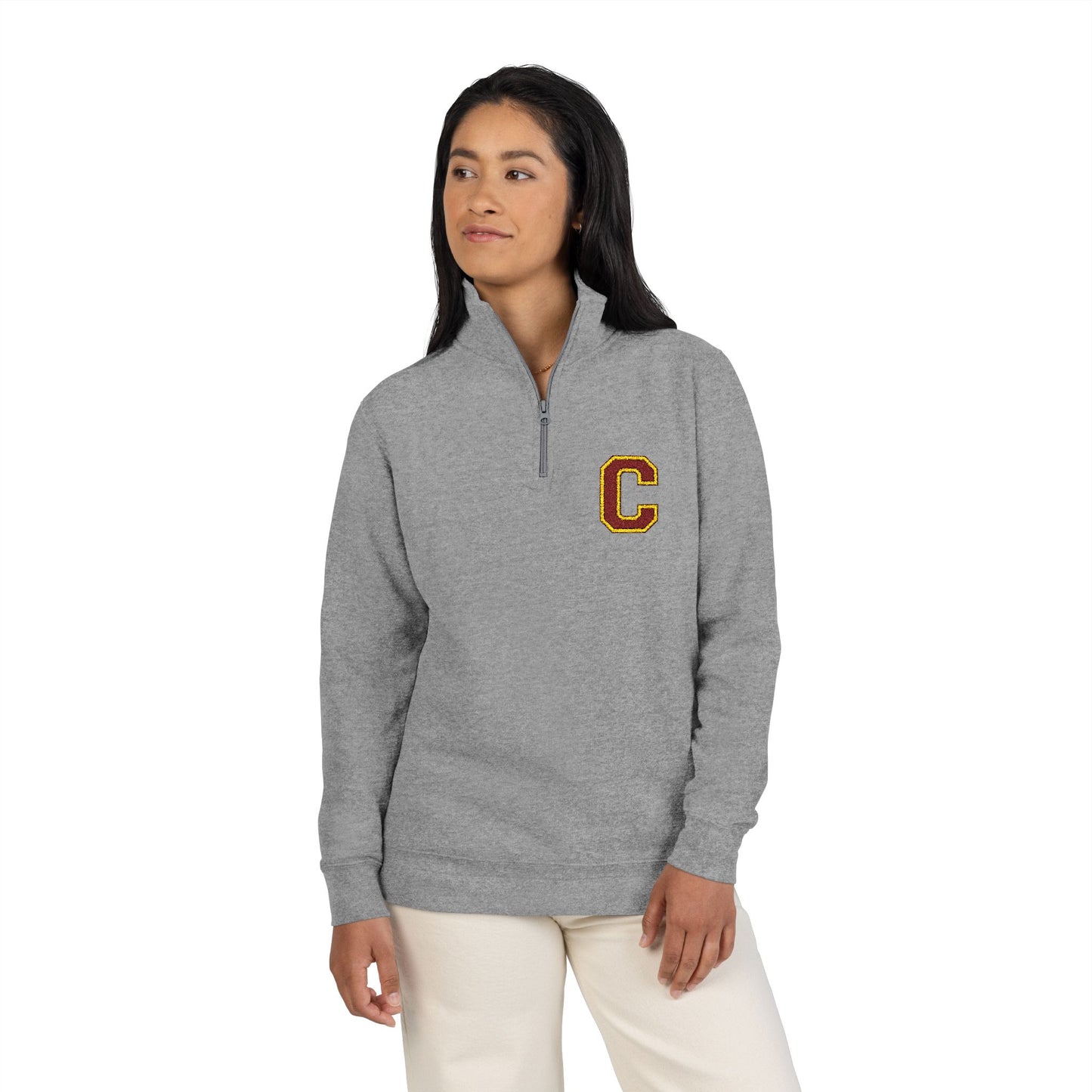 Embroidered Unisex Fleece Pullover Clinton