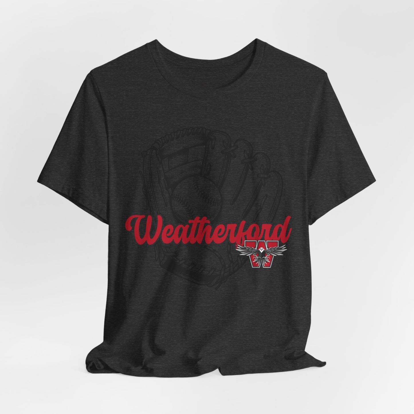 Weatherford Eagle Baseball Mitt Tee Bella Canvas