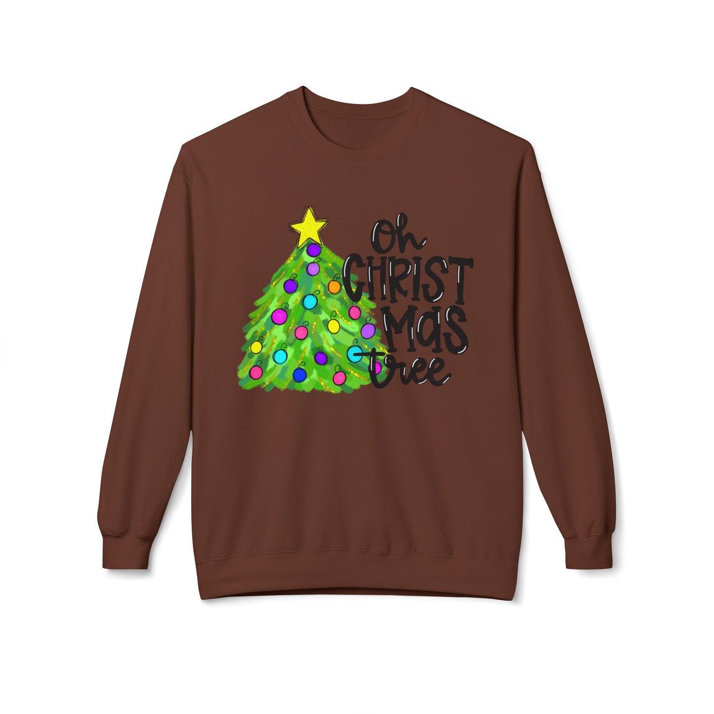 Oh Christmas Tree Unisex Midweight Softstyle Fleece Crewneck Sweatshirt