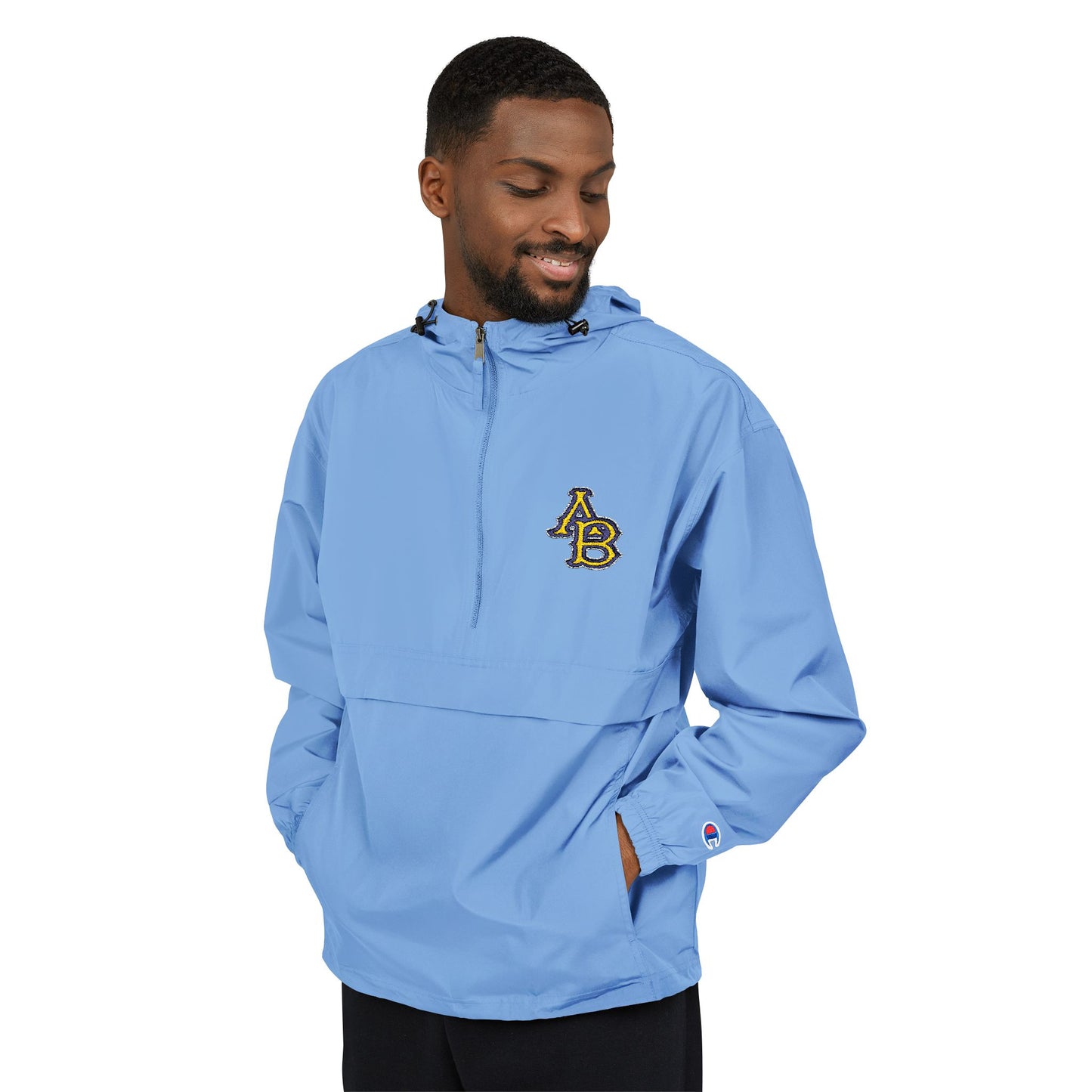 Champion Embroidered Unisex Packable Anorak Jacket AB logo