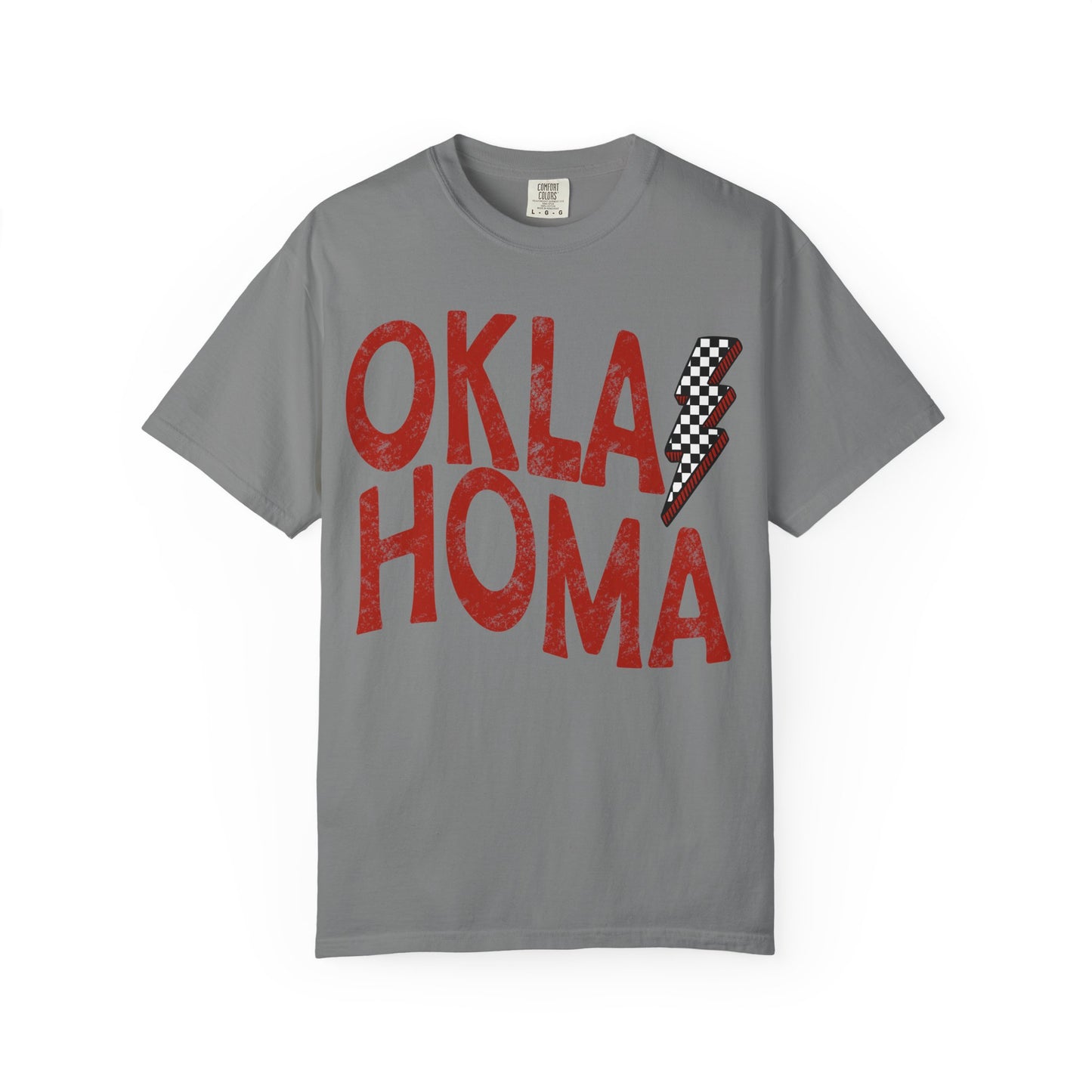 Oklahoma Checkered Bolt Comfort Colors