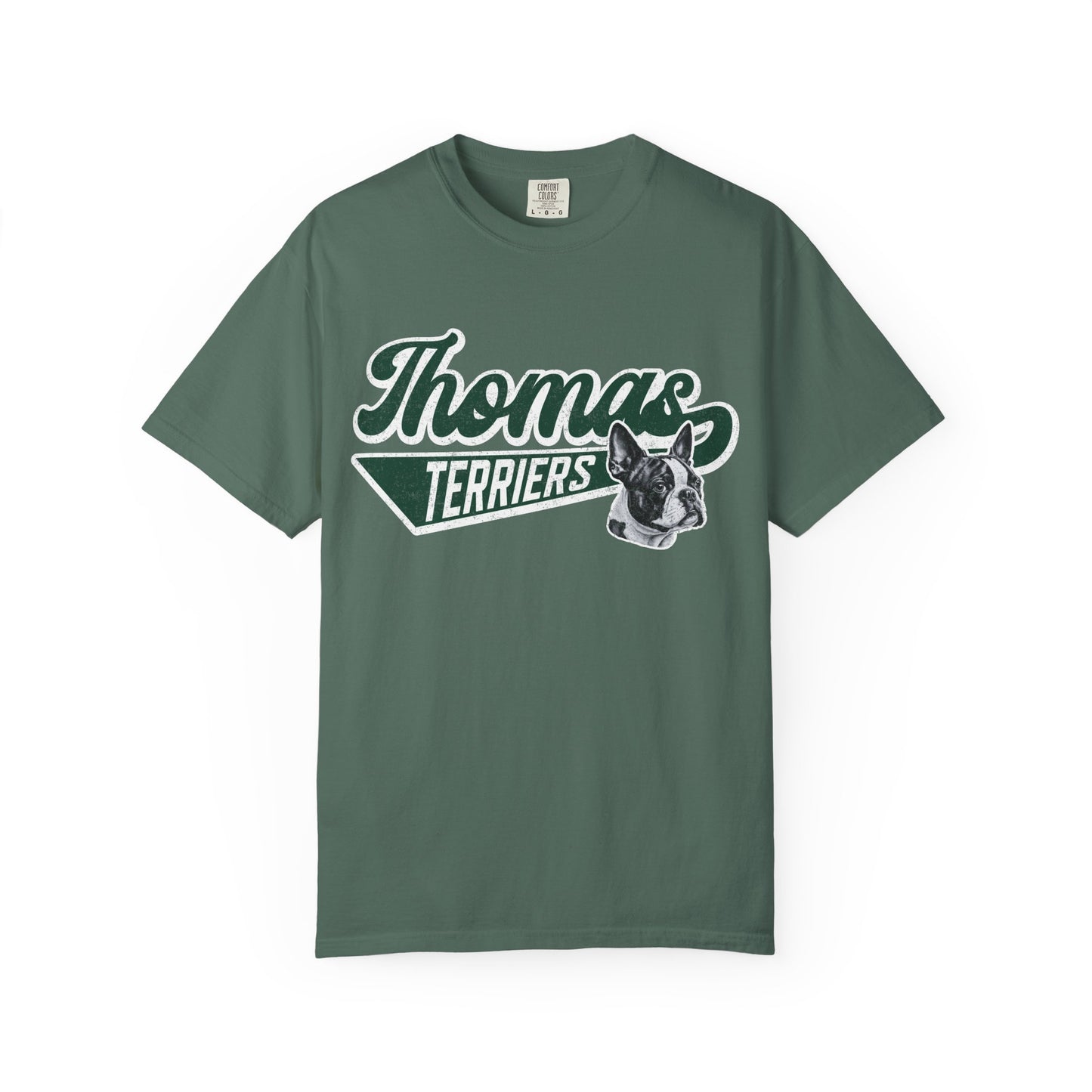 Thomas Terriers Retro w/ mascot Comfort Colors Tee