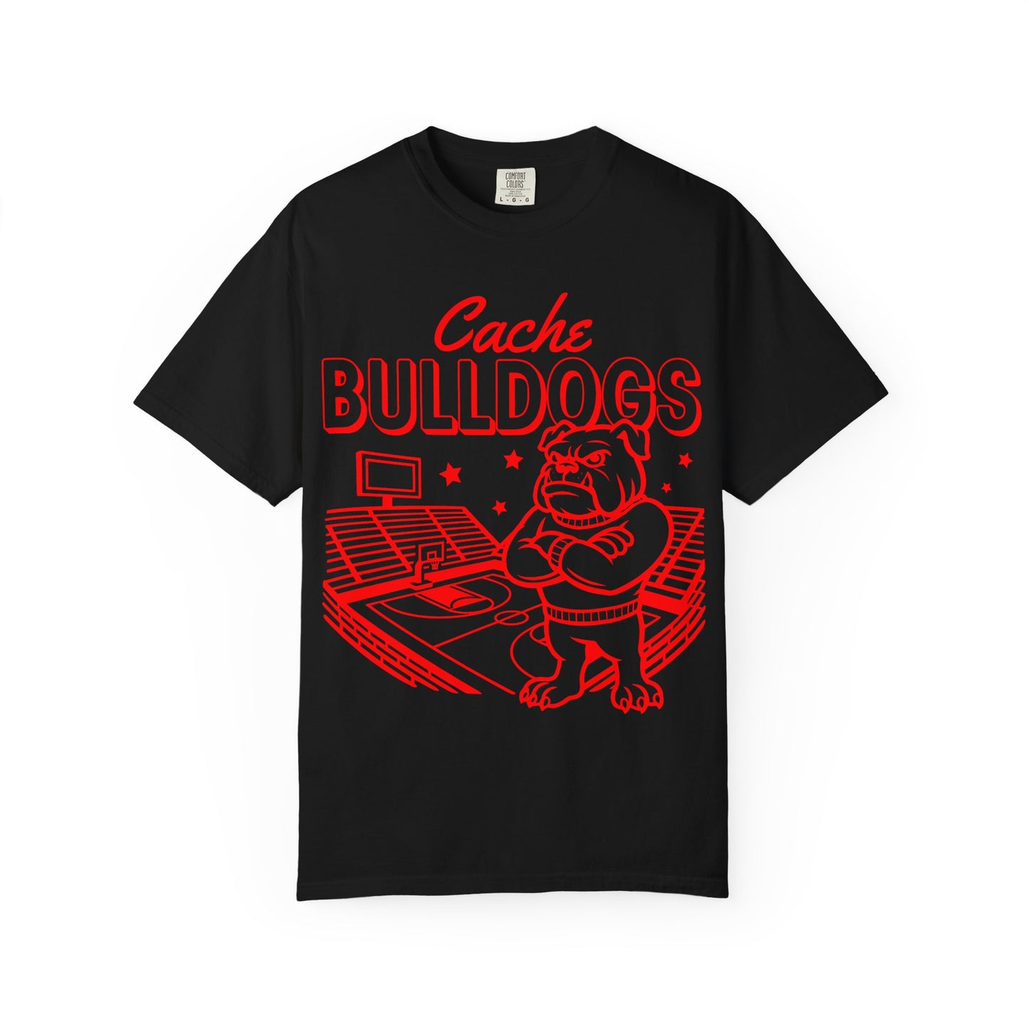 Cache Bulldogs Basketball Comfort Colors Tee