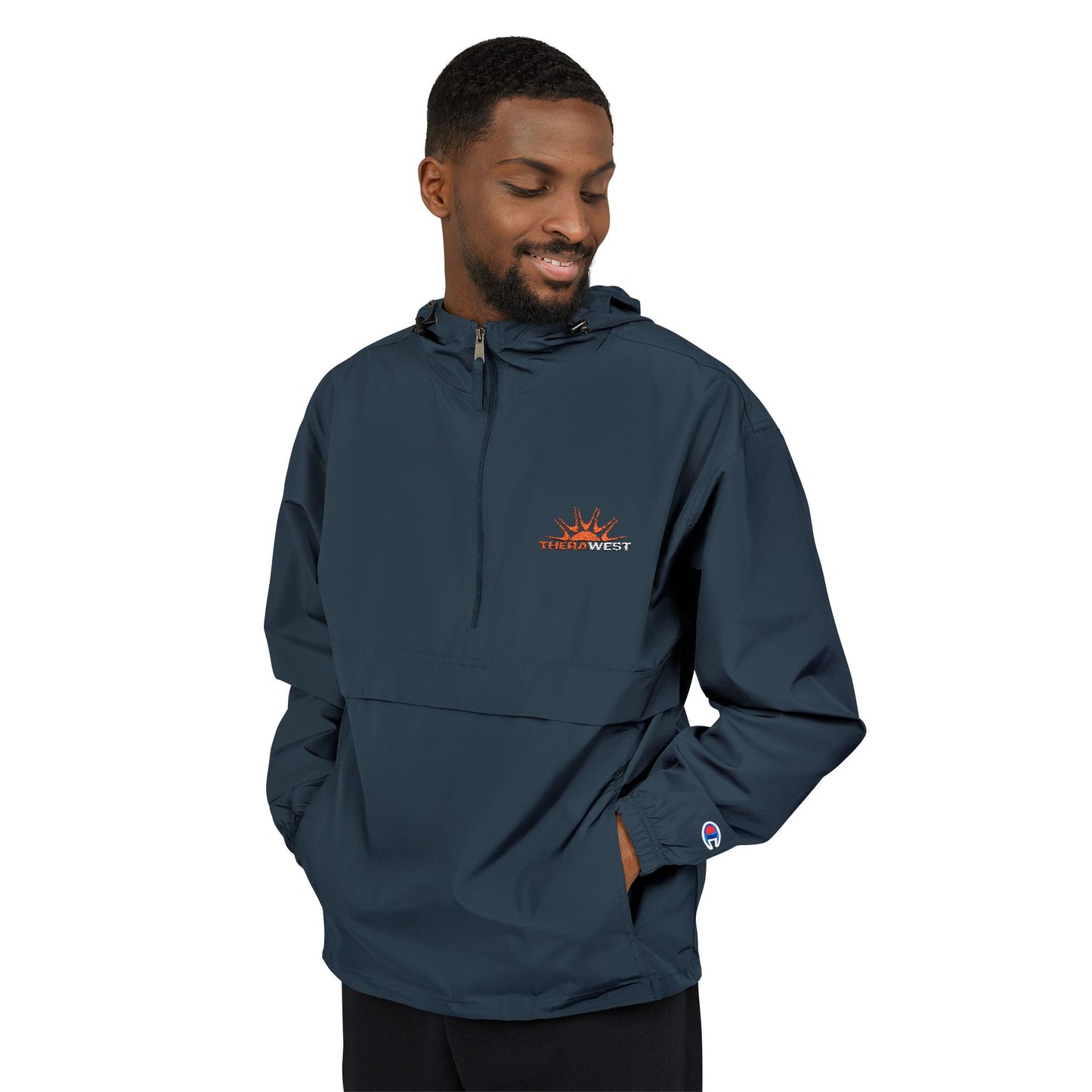 Embroidered Champion Packable Rain jacket TheraWest