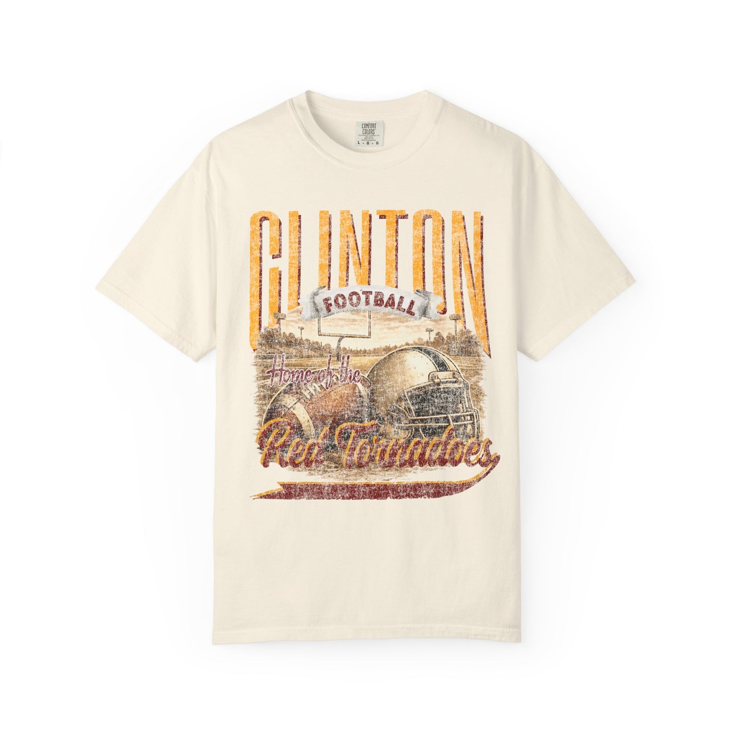Clinton Football Comfort Colors Tee