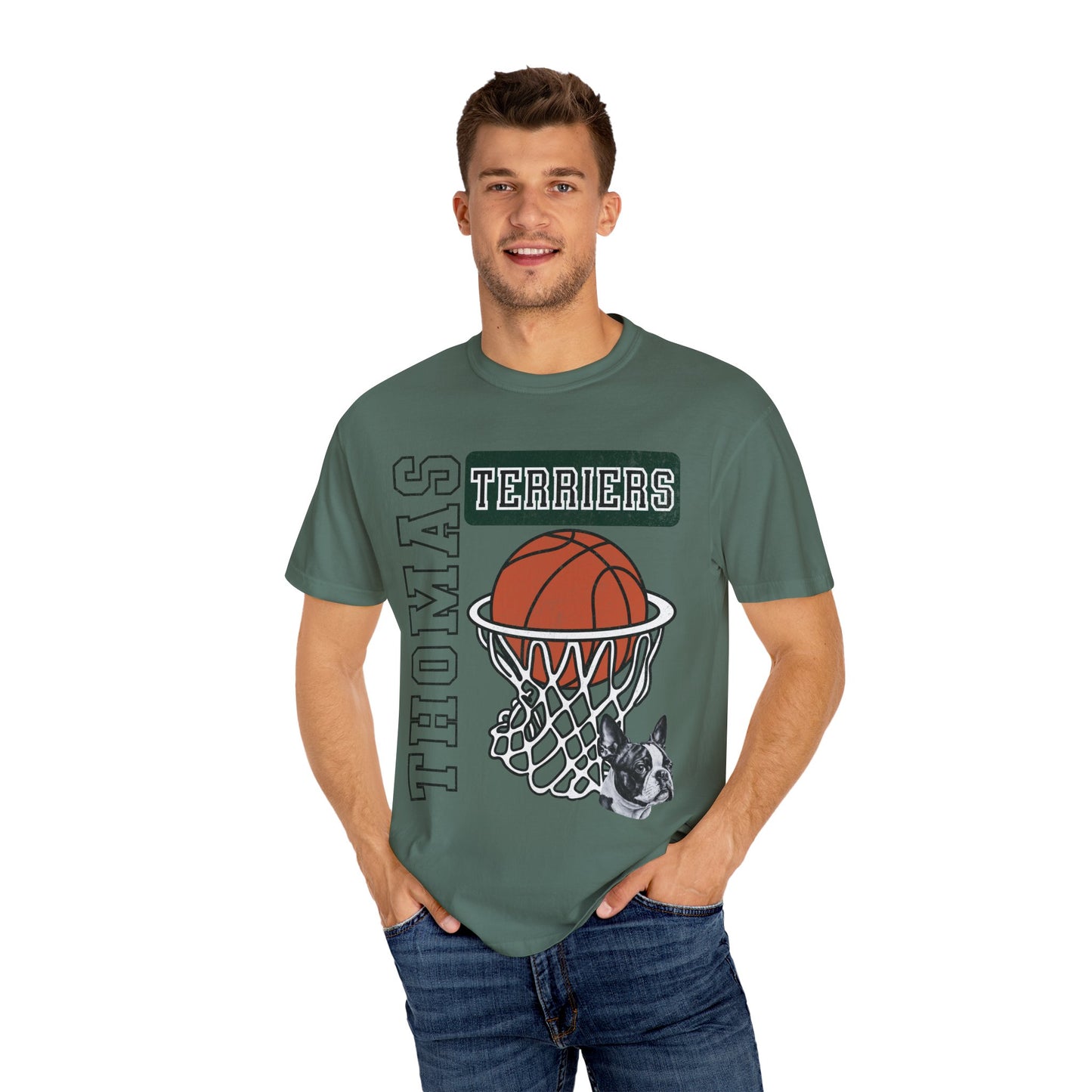 Thomas Old School Style Basketball Tee Comfort Colors