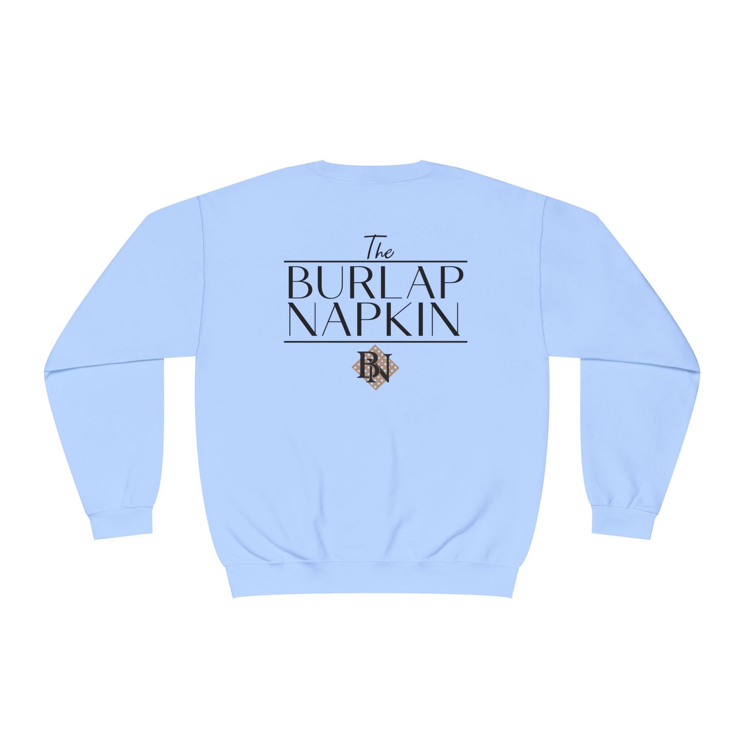 Burlap Napkin Crewneck Black Logo