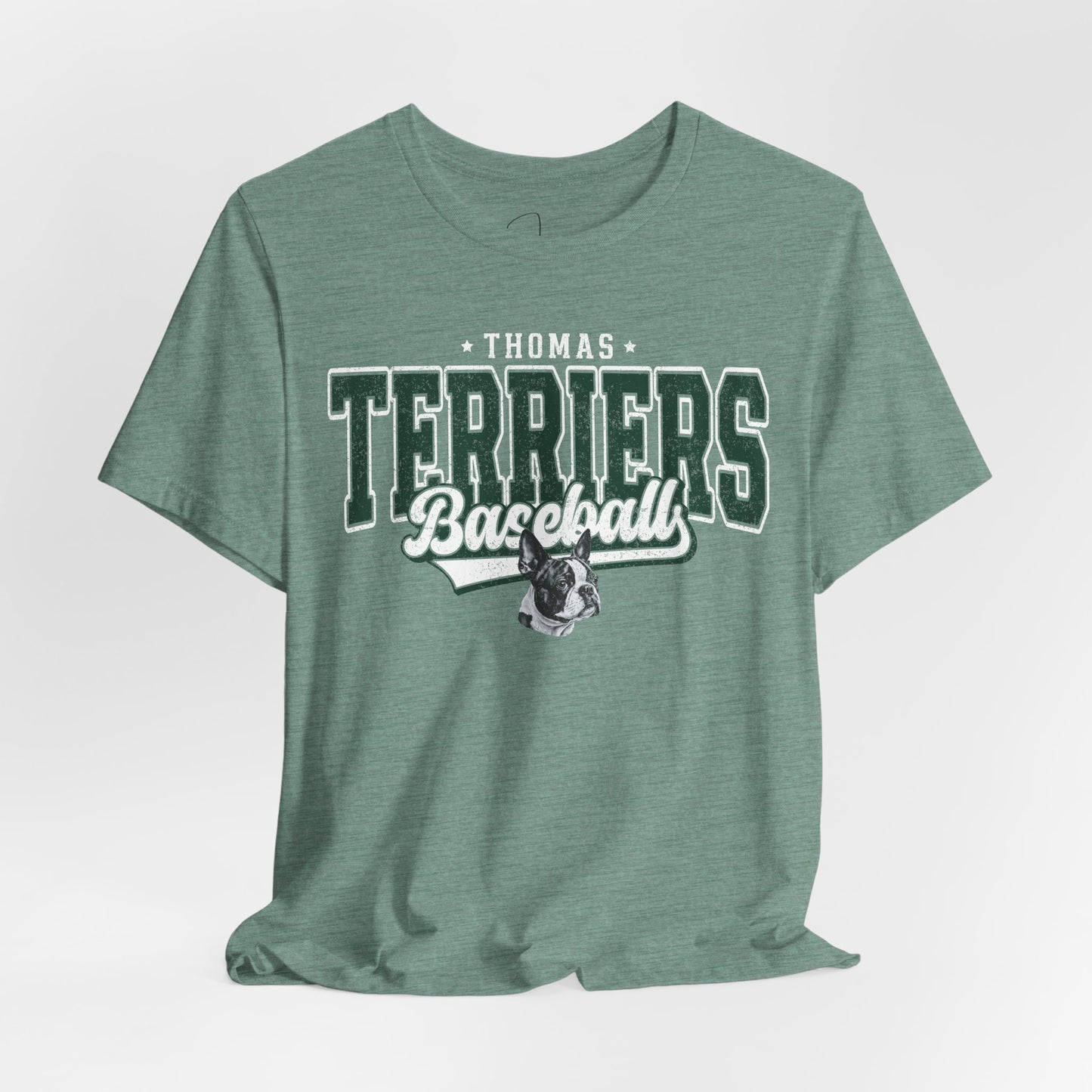 Thomas Terriers Baseball Tee Bella Canvas