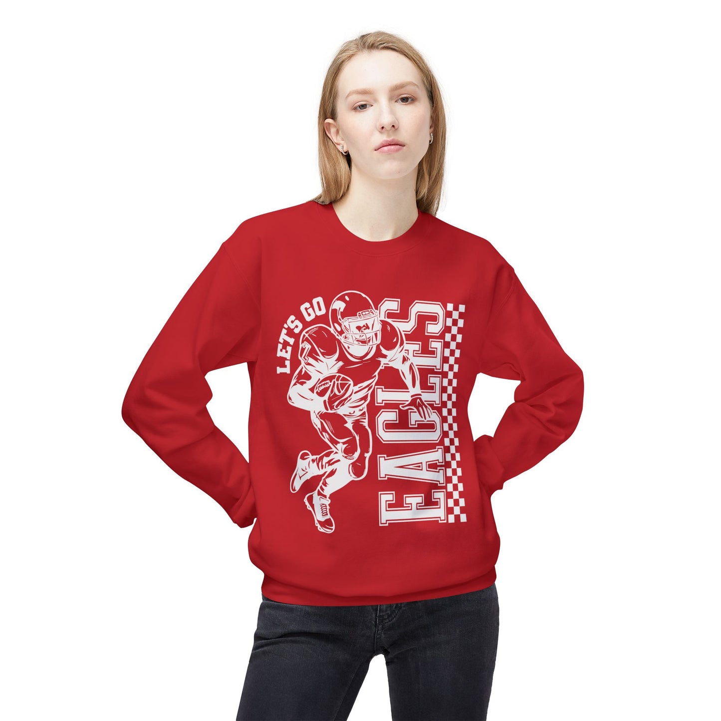 Eagles Football Lets Go Softstyle Crewneck