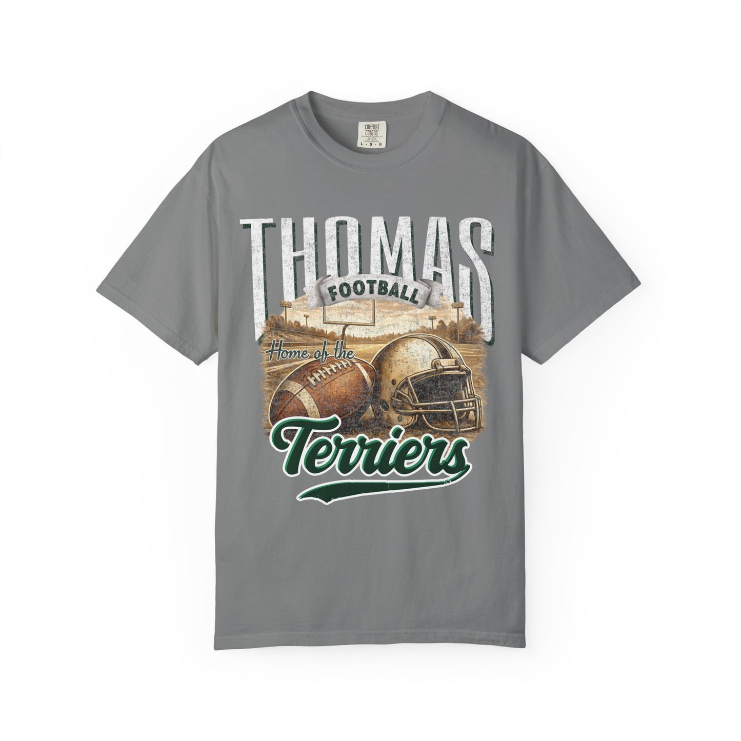 Thomas Terriers Football Retro Comfort Colors