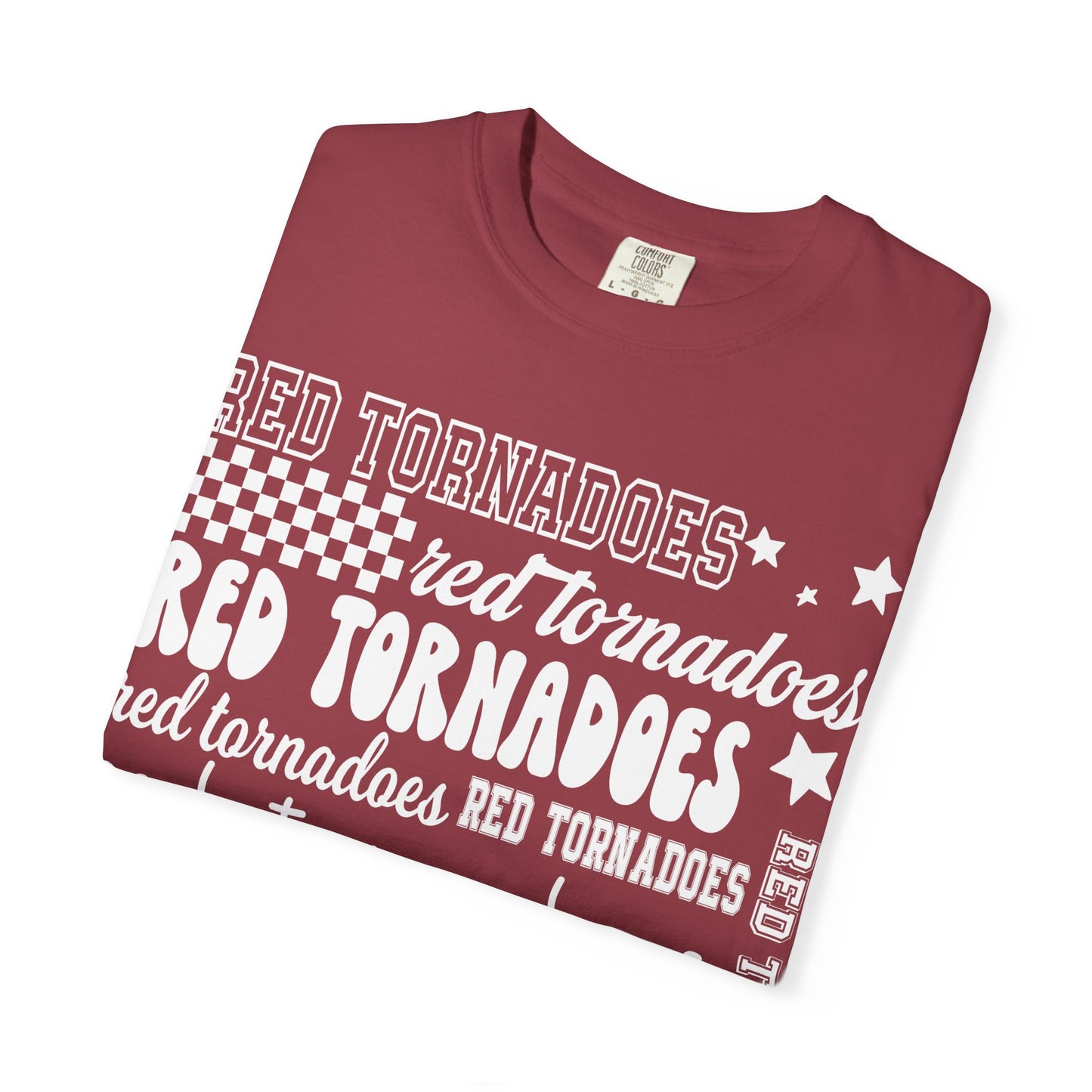 Red Tornadoes Repeated Comfort Colors Tee