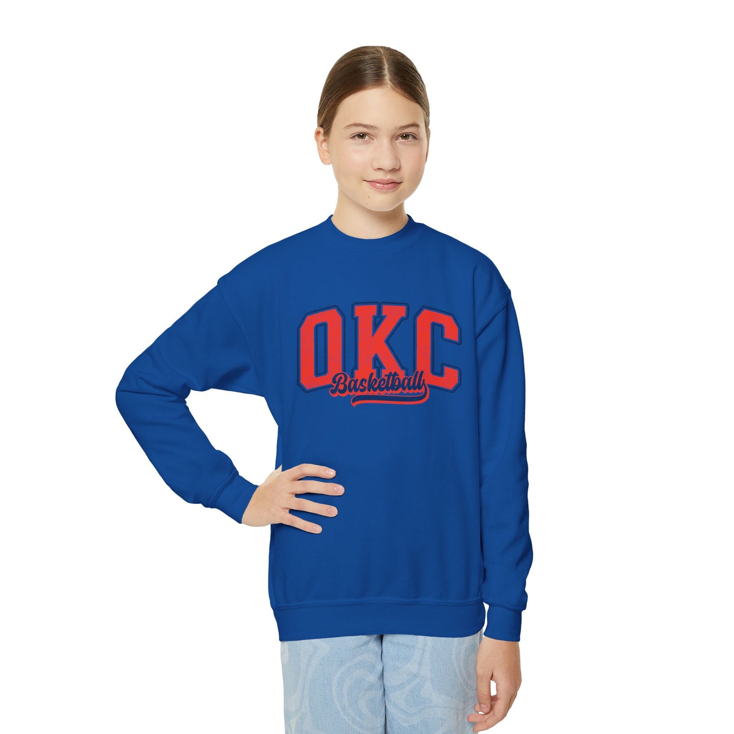 Youth OKC Basketball Crewneck