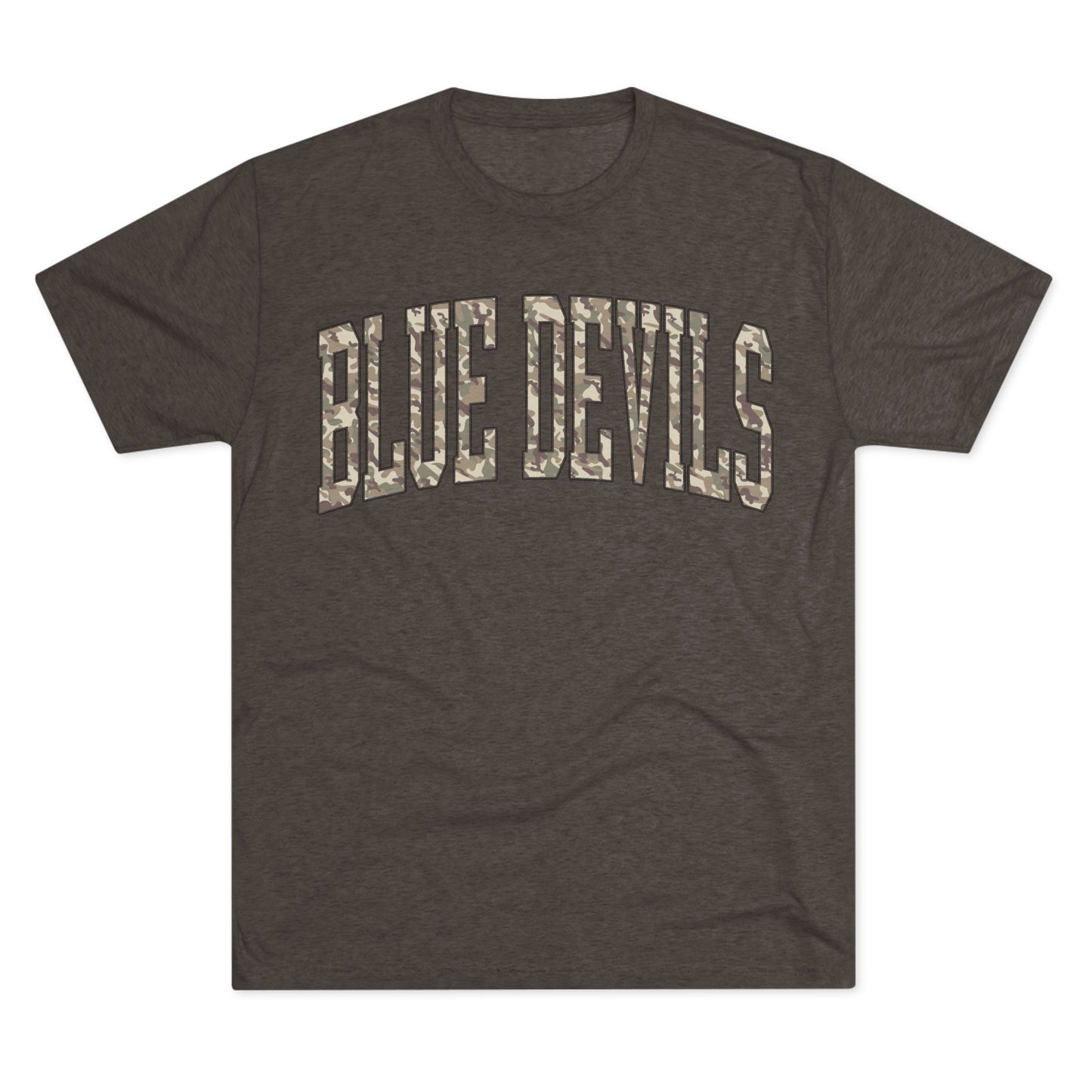 Camo Blue Devils Tri-Blend Crew Tee
