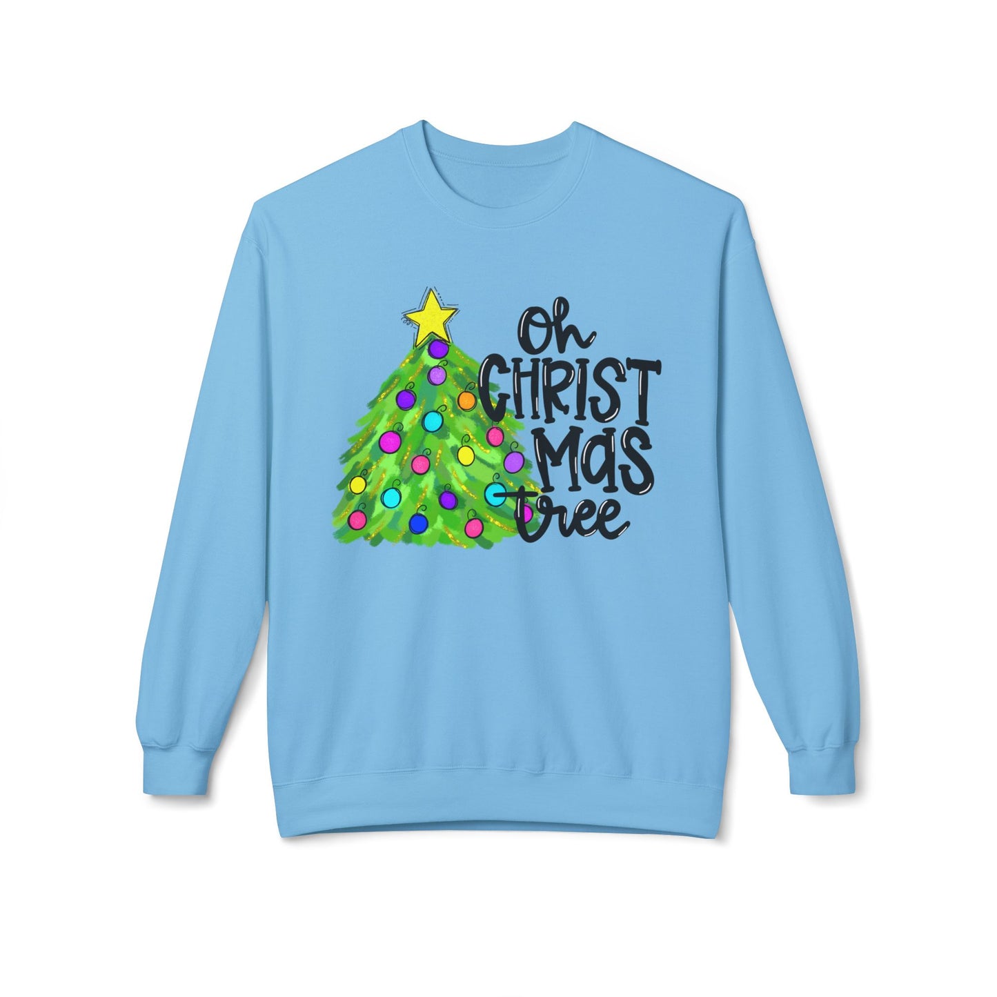 Oh Christmas Tree Unisex Midweight Softstyle Fleece Crewneck Sweatshirt