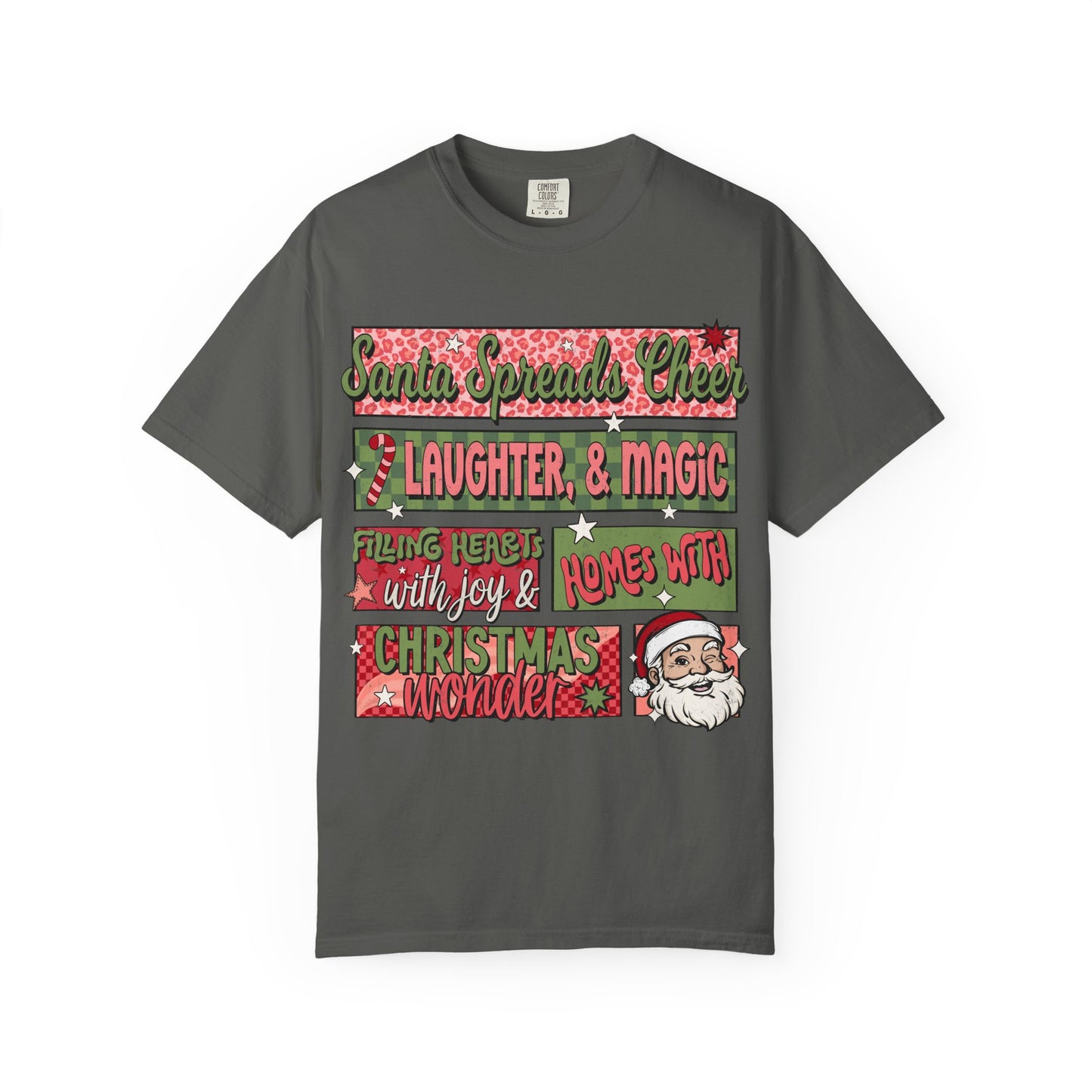 Santa Spreads Cheer Comfort Colors Tee