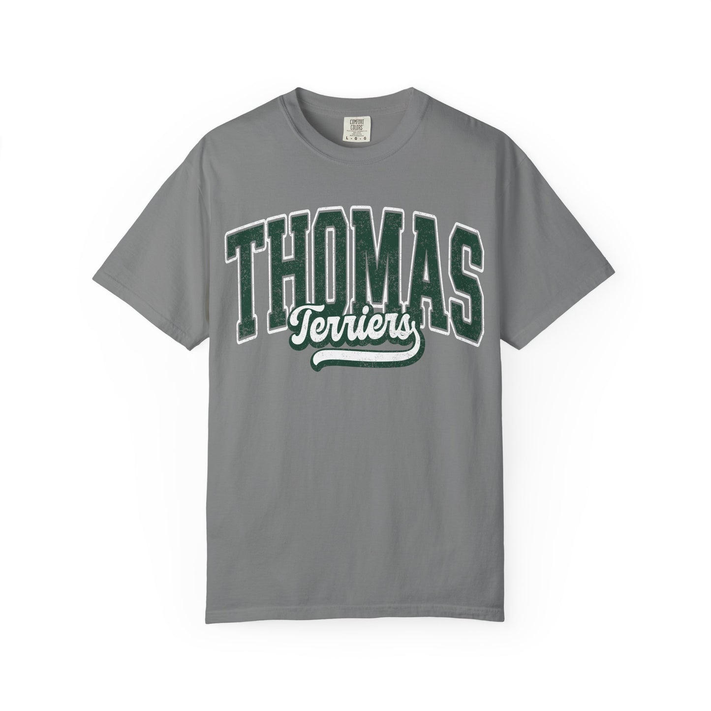 Thomas Terrier Varsity Comfort Colors Tee