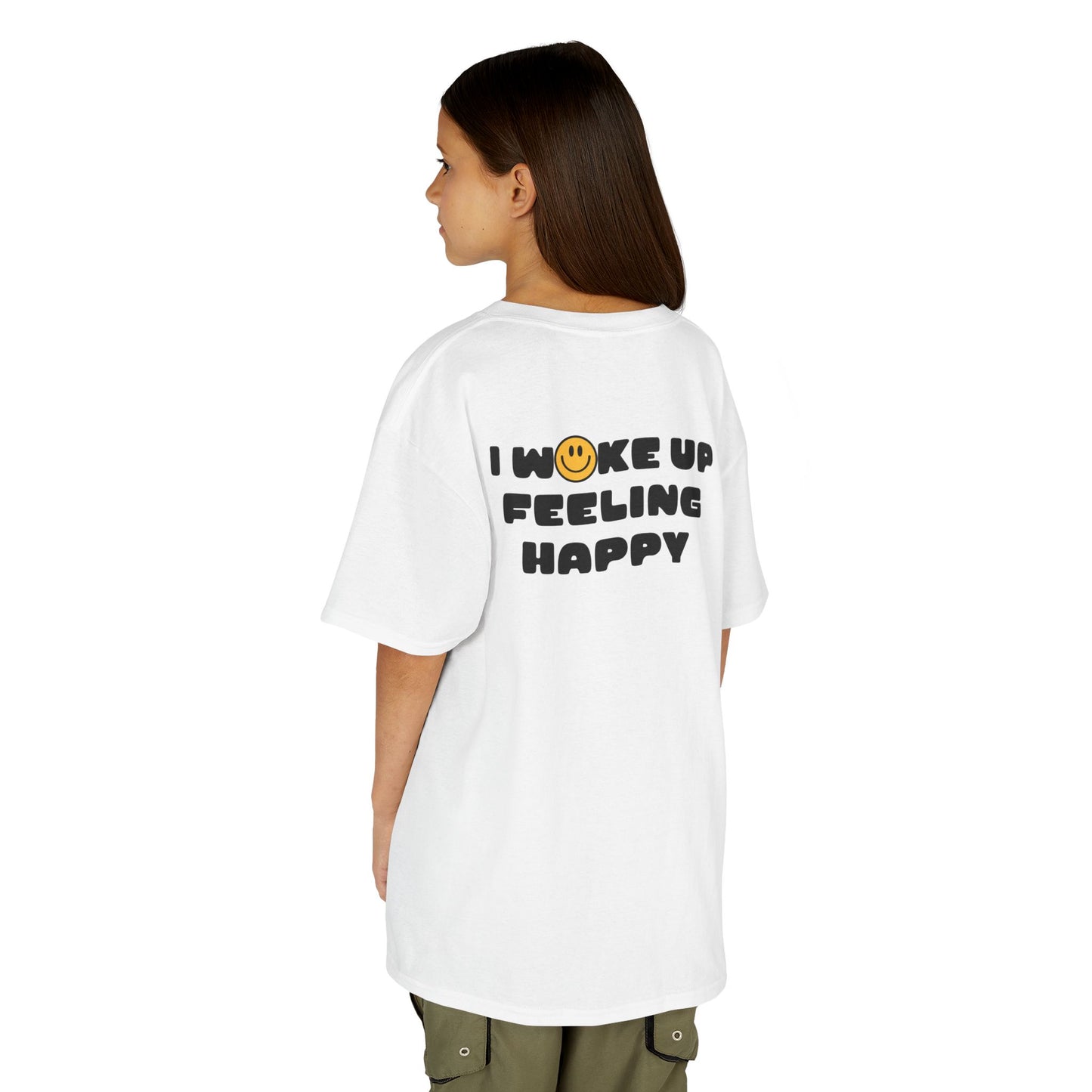 Youth I Woke Up Feeling Happy Front Back Tee