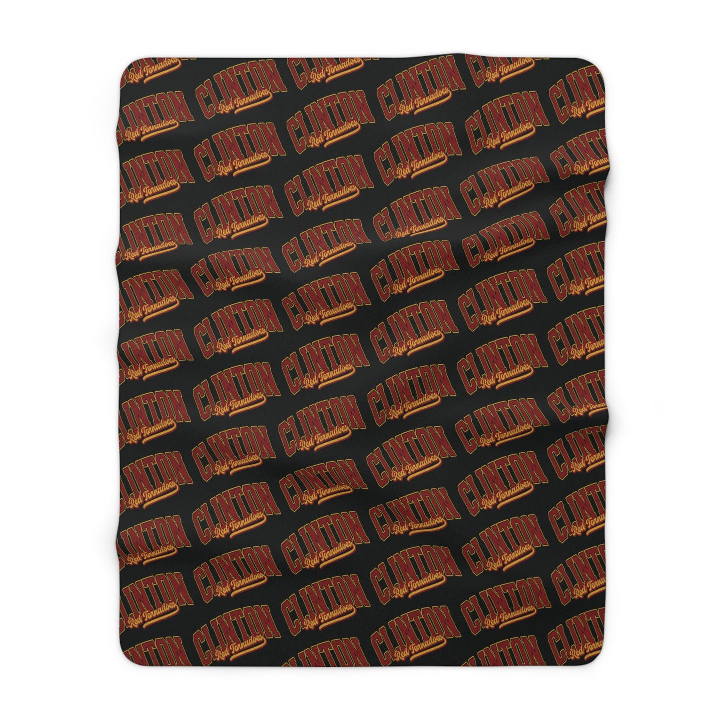 Clinton Red Tornadoes Sherpa Fleece Blanket