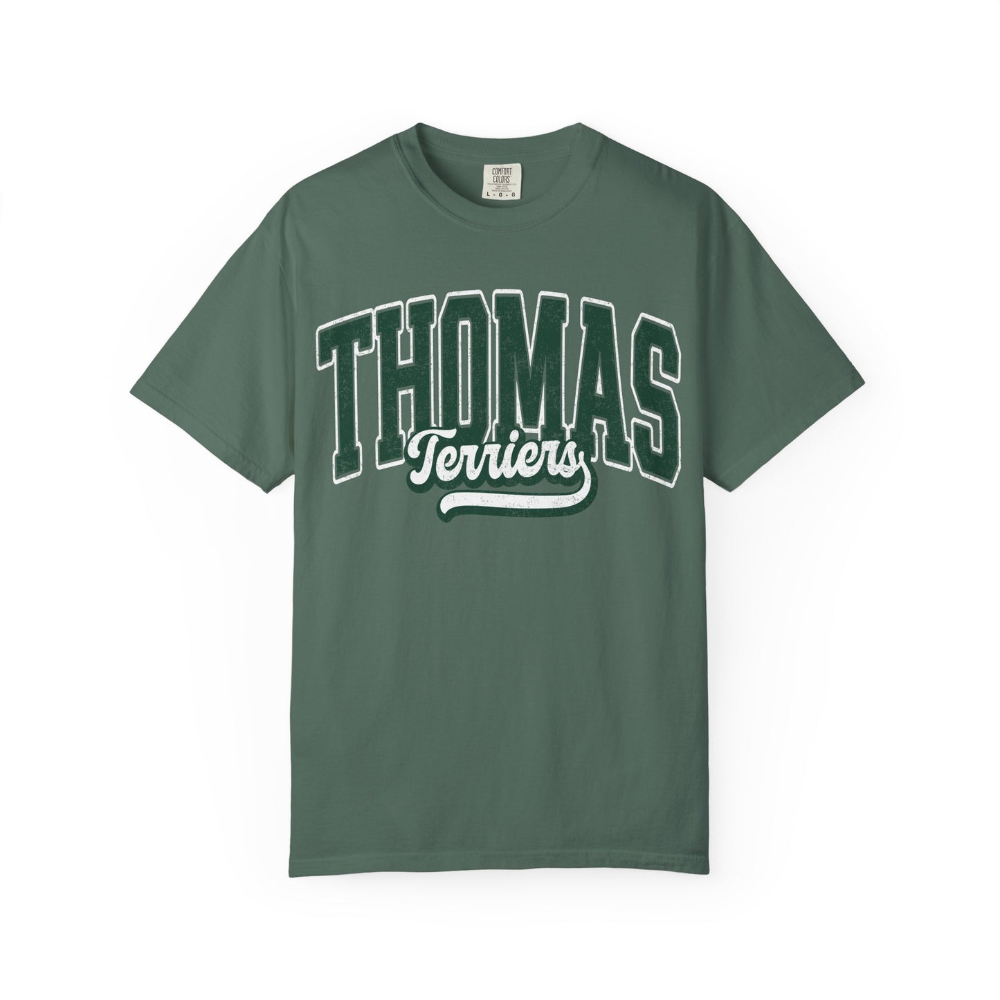 Thomas Terrier Varsity Comfort Colors Tee