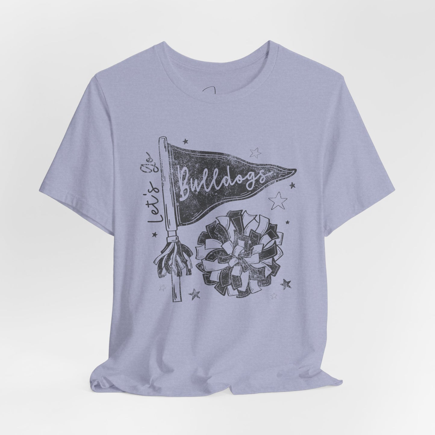 Bulldog Pennant Flag Bella Canvas Tee
