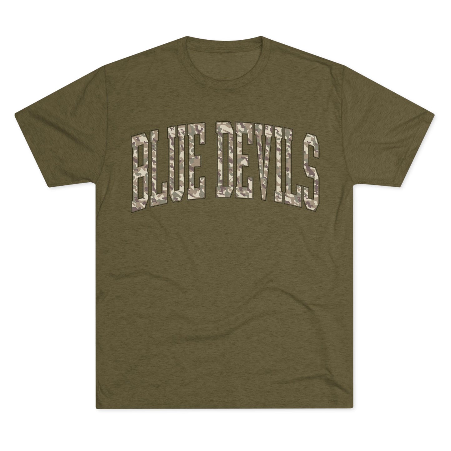 Camo Blue Devils Tri-Blend Crew Tee