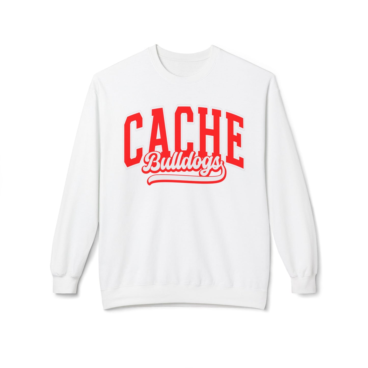 Cache Bulldogs Unisex Midweight Softstyle Fleece Crewneck Sweatshirt