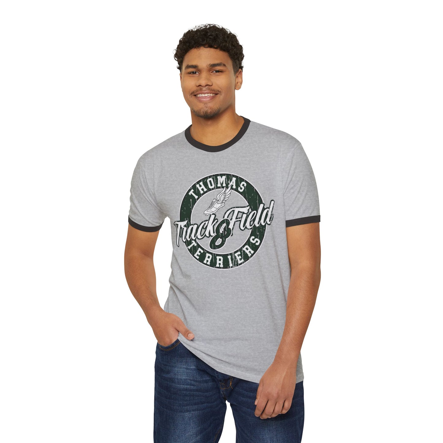 Thomas Track and Field Ringer Tee