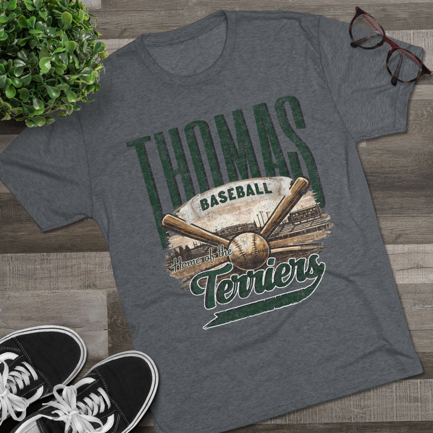 Thomas Baseball Tri-Blend Crew Tee