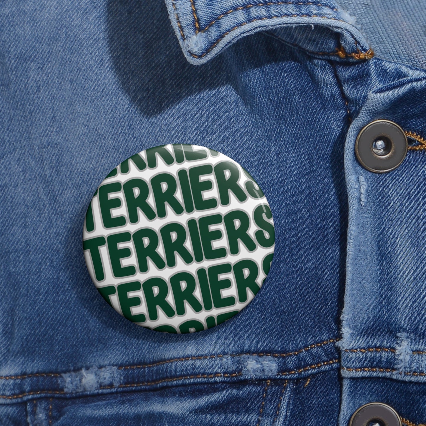 Terriers Custom Spirit Button 3 sizes