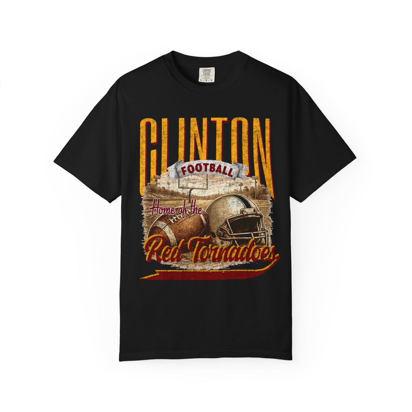 Clinton Football Comfort Colors Tee