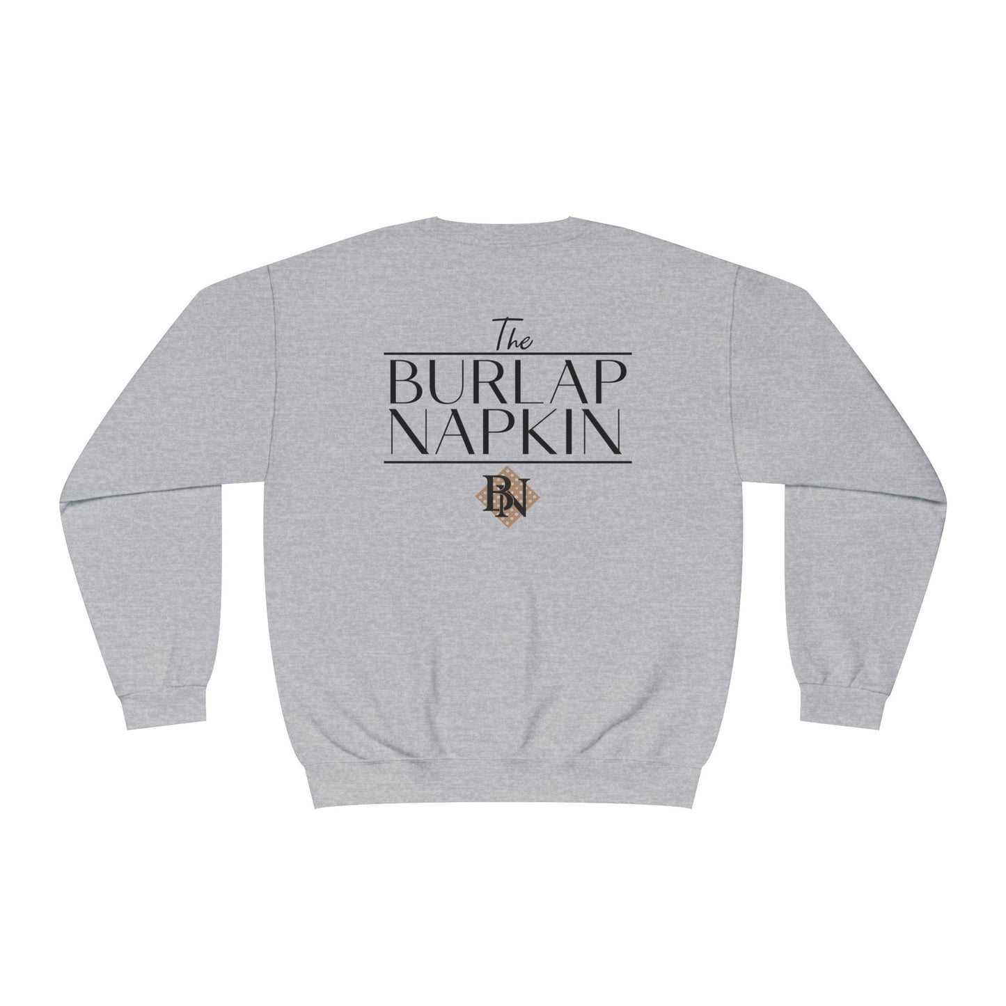 Burlap Napkin Crewneck Black Logo