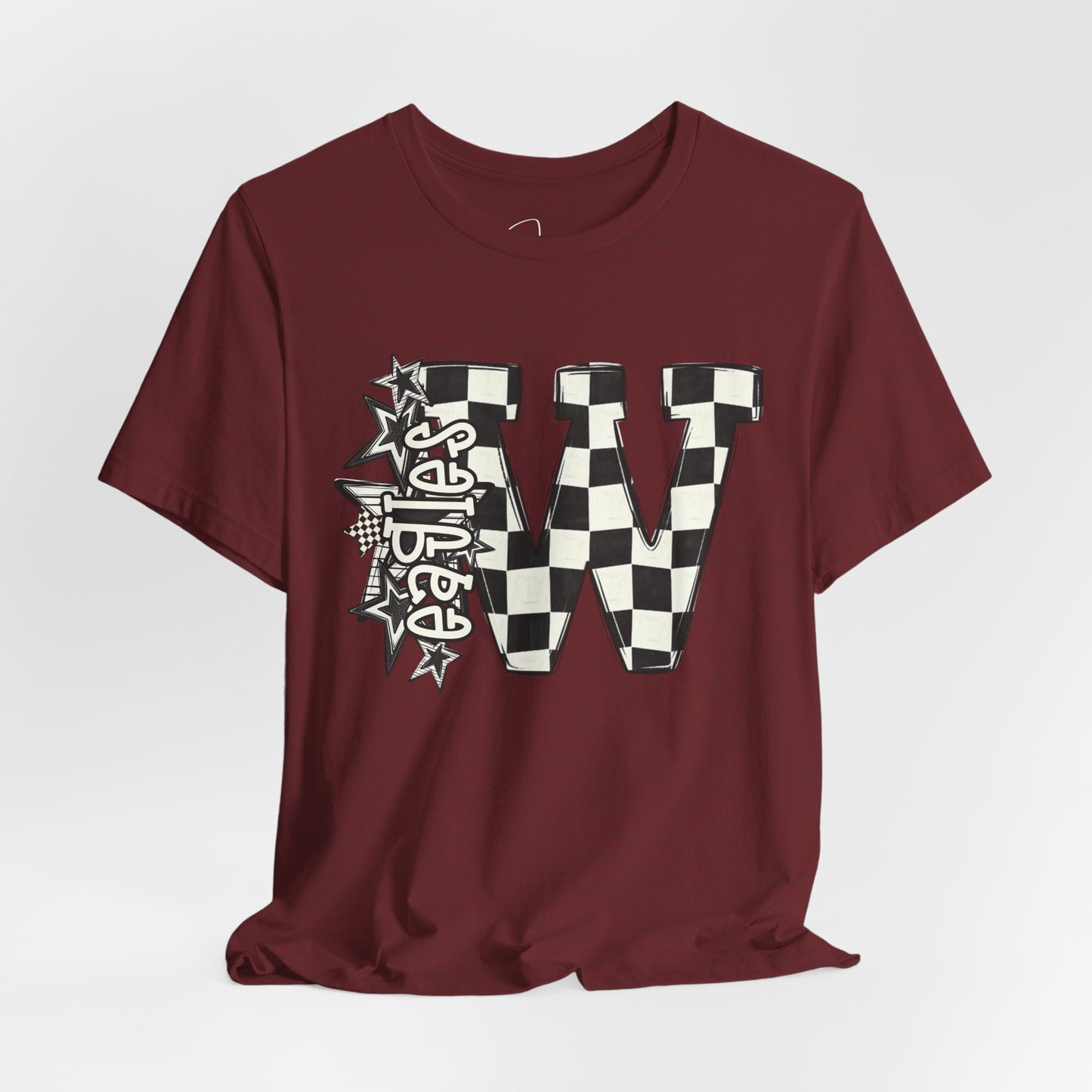 Checkered Weatherford Eagles Bella Canvas Tee