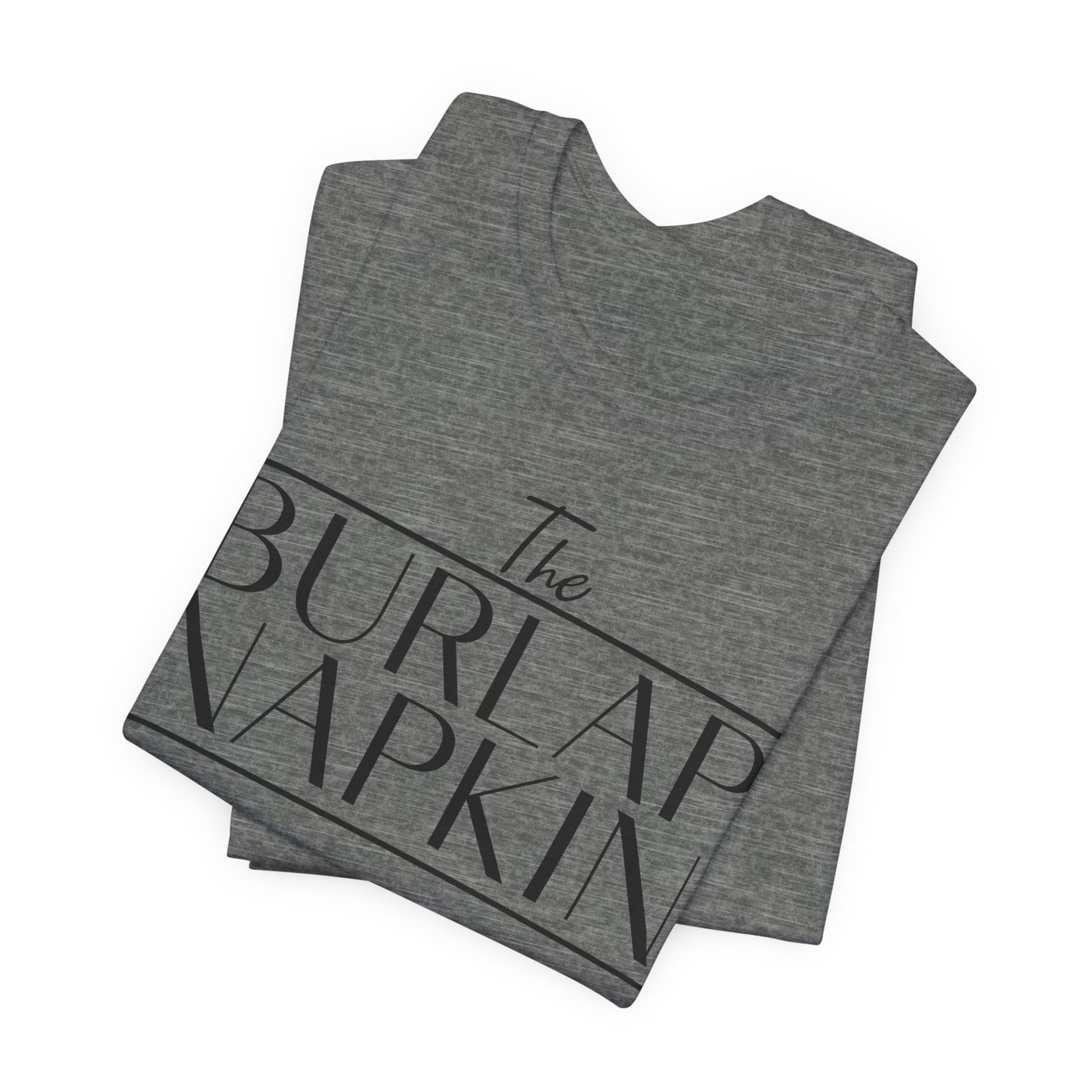 Burlap Napkin Bella Canvas Front Back
