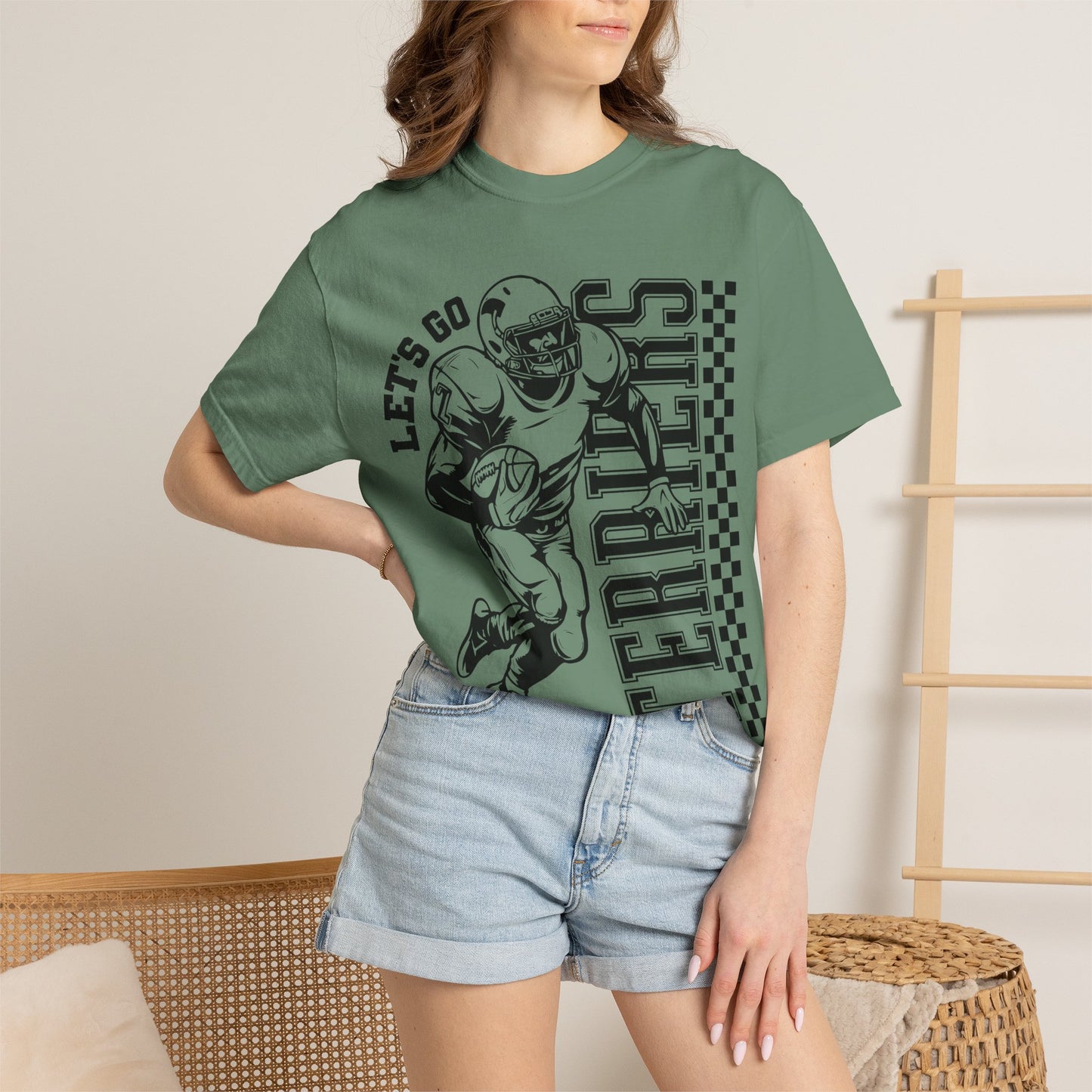 Lets go Terriers Football Comfort Colors Tee