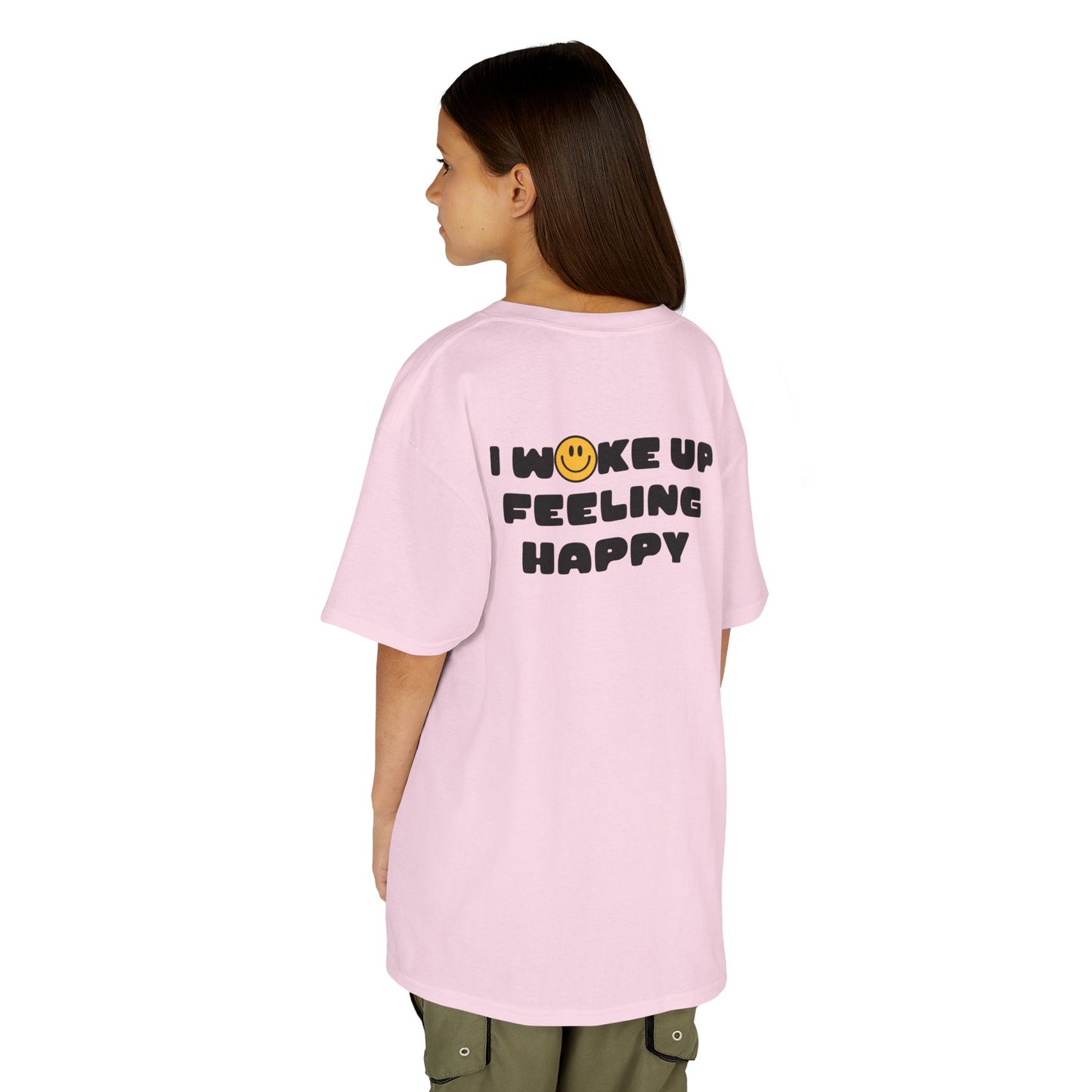 Youth I Woke Up Feeling Happy Front Back Tee