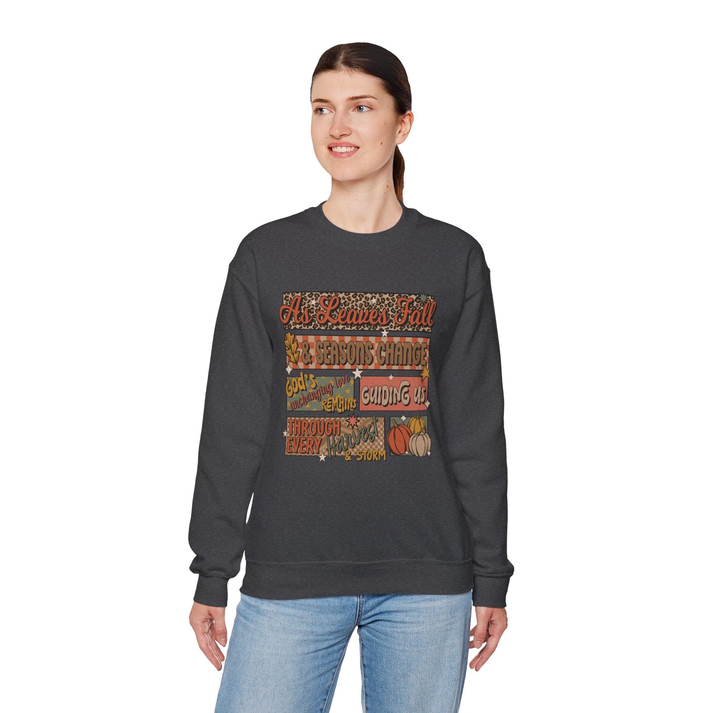 As Leaves Fall Gildan Crewneck