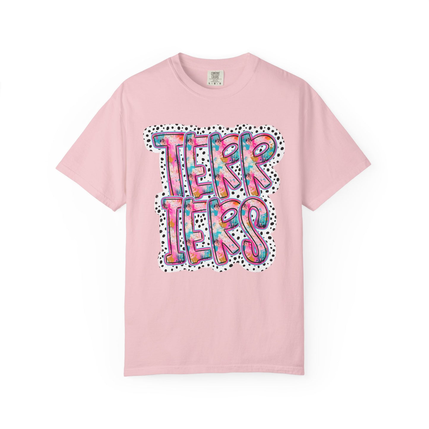 Terrier Stacked Dotty Comfort Colors Tee