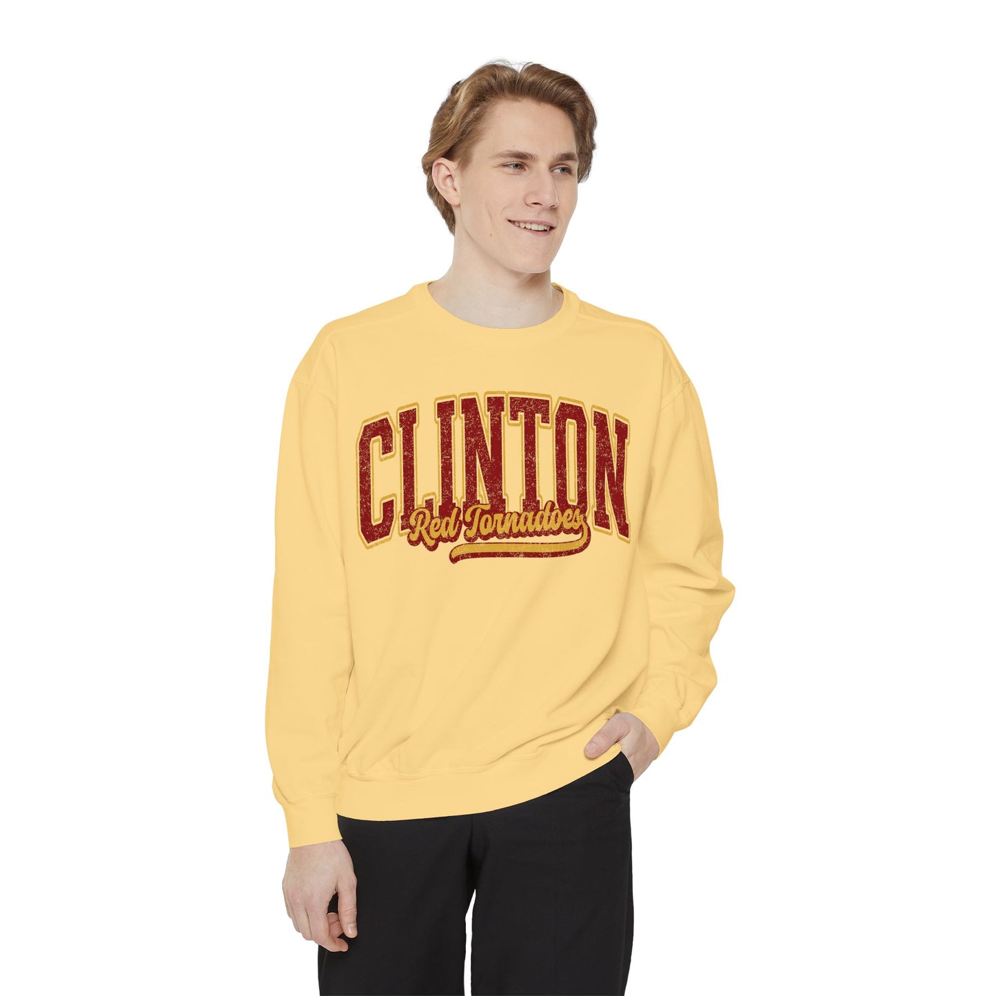 Clinton Red Tornadoes Heavy Weight Comfort Colors Crewneck