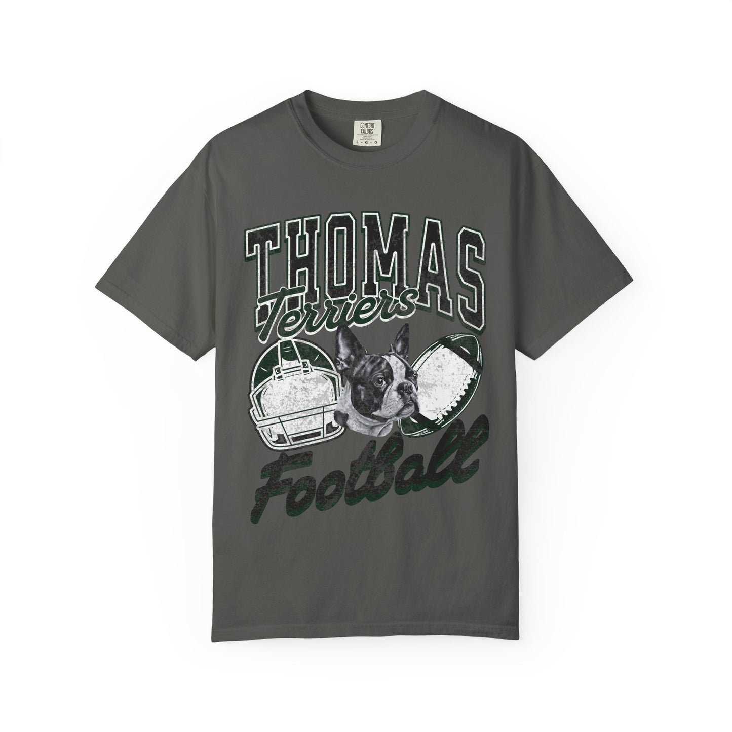 Thomas Terrier Football Comfort Colors Tee