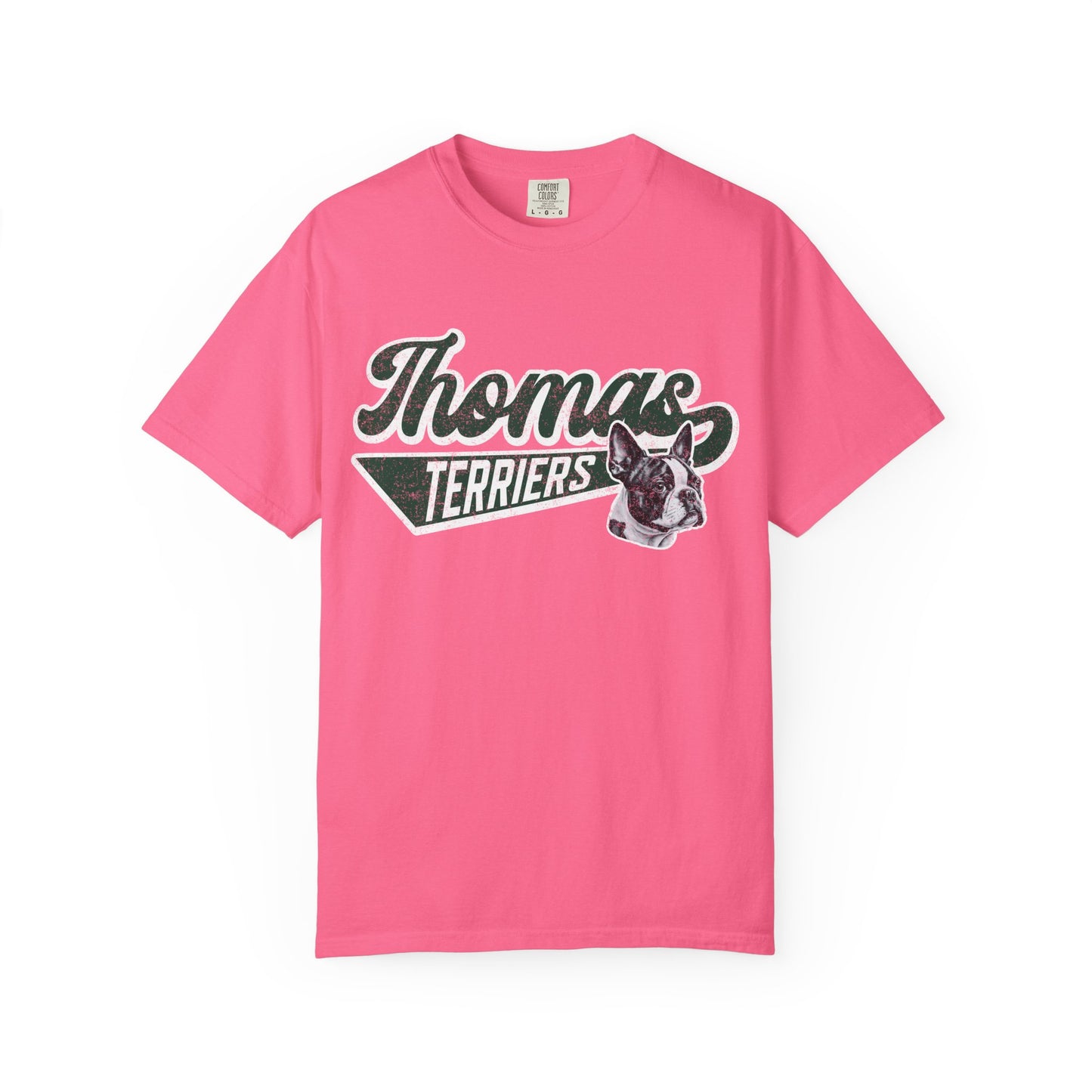 Thomas Terriers Retro w/ mascot Comfort Colors Tee