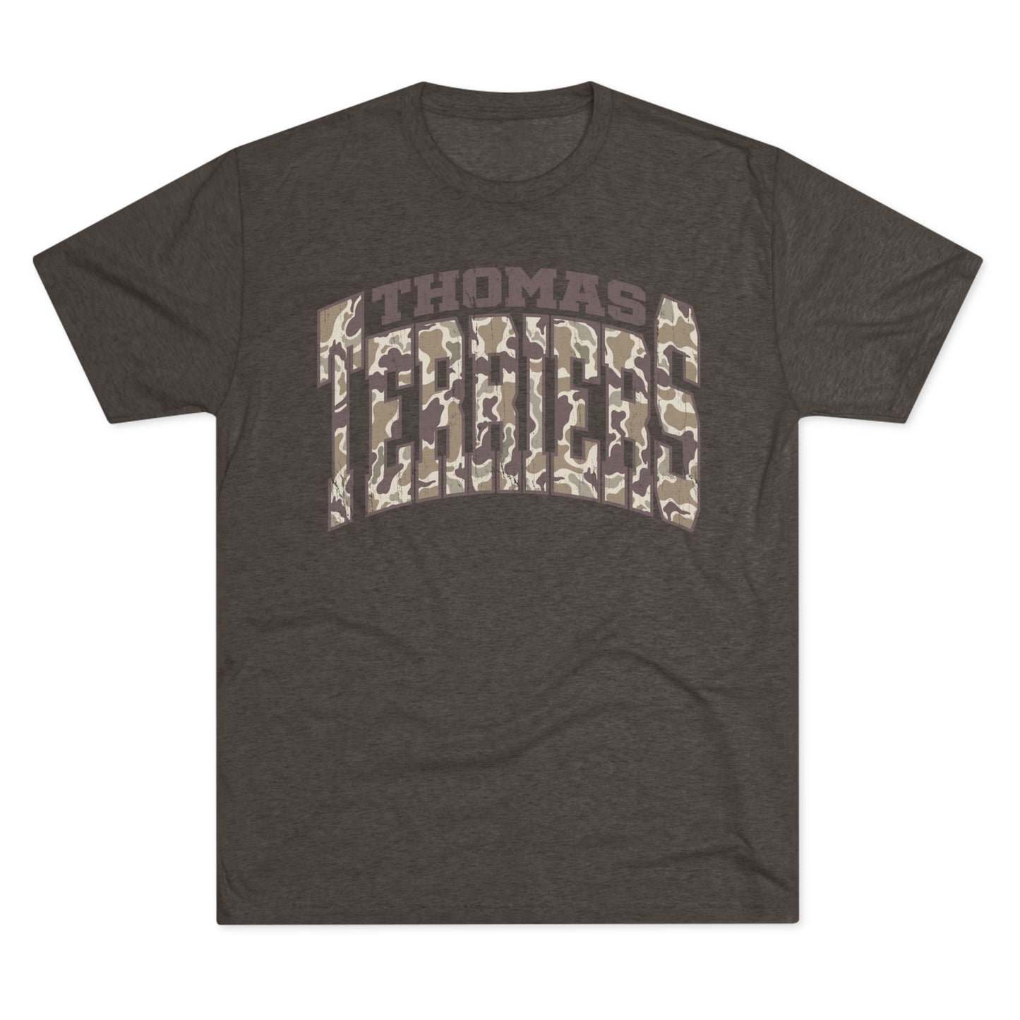 Camo Thomas Terriers Tri Blend Tee