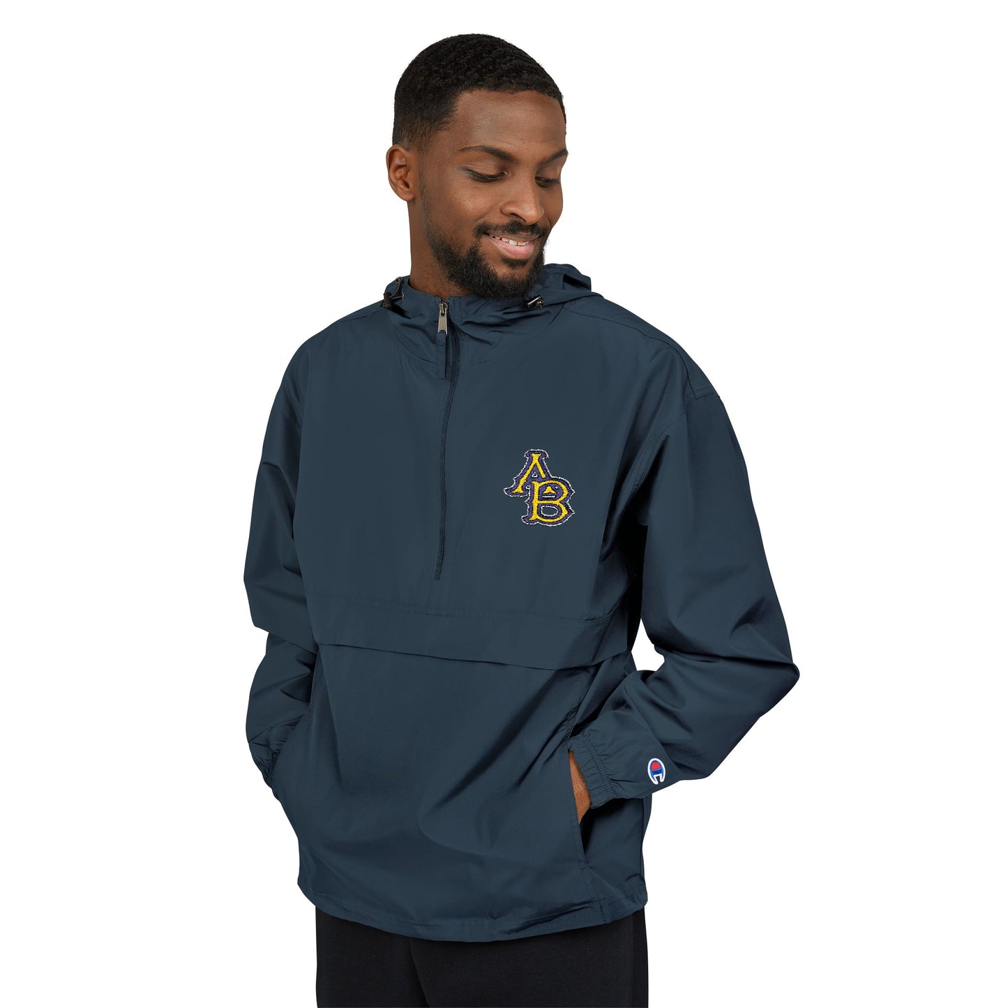 Champion Embroidered Unisex Packable Anorak Jacket AB logo