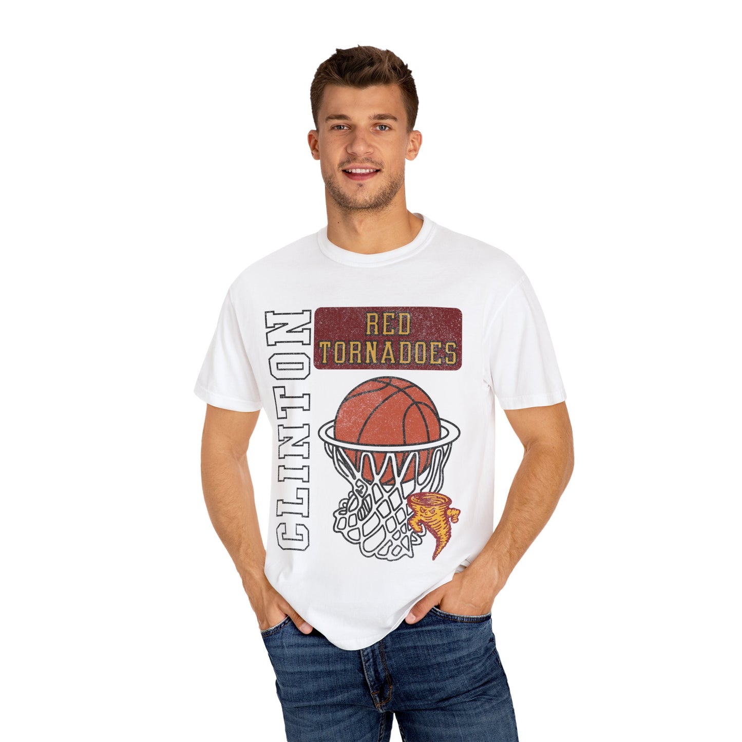 Clinton Old School Style Basketball Tee Comfort Colors
