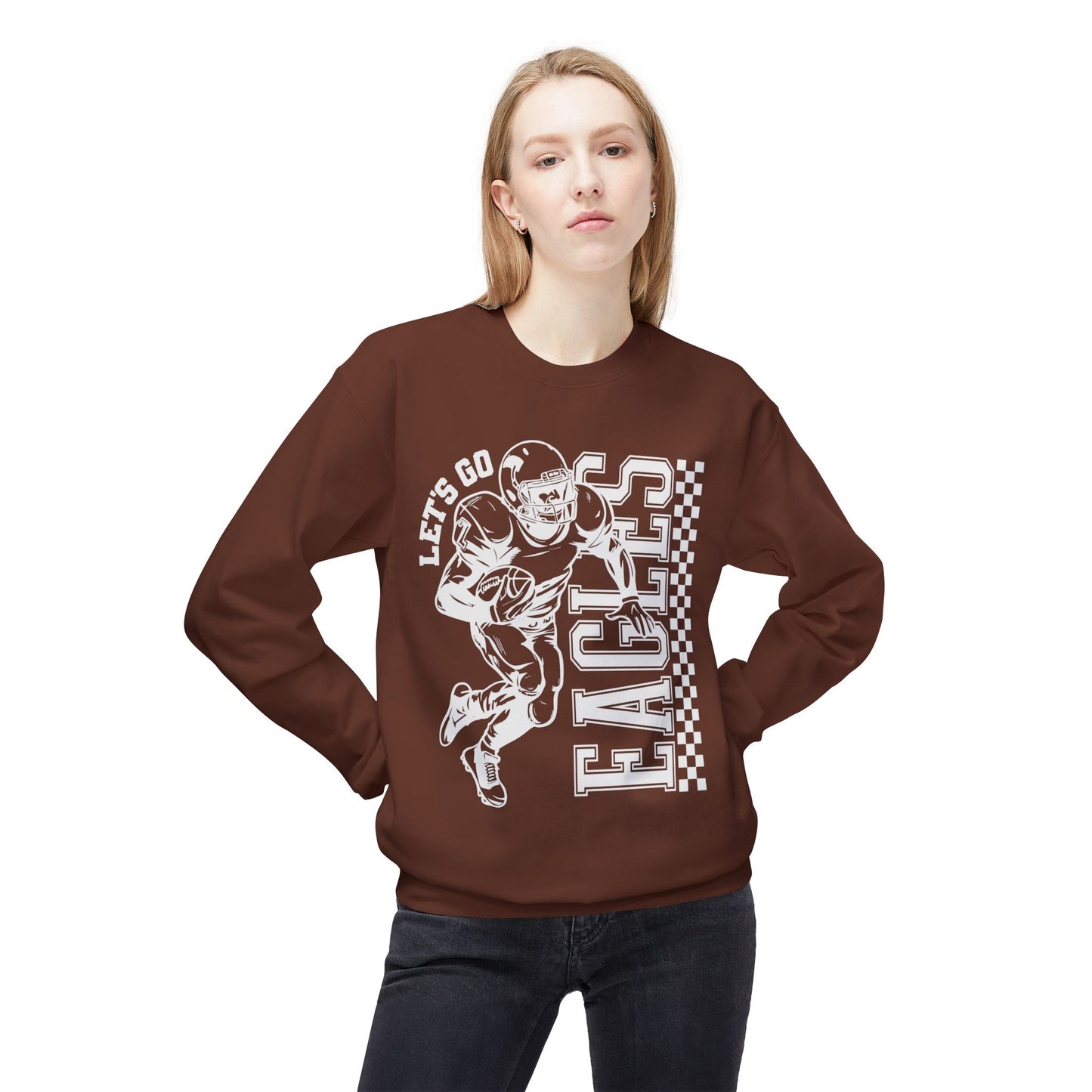 Eagles Football Lets Go Softstyle Crewneck