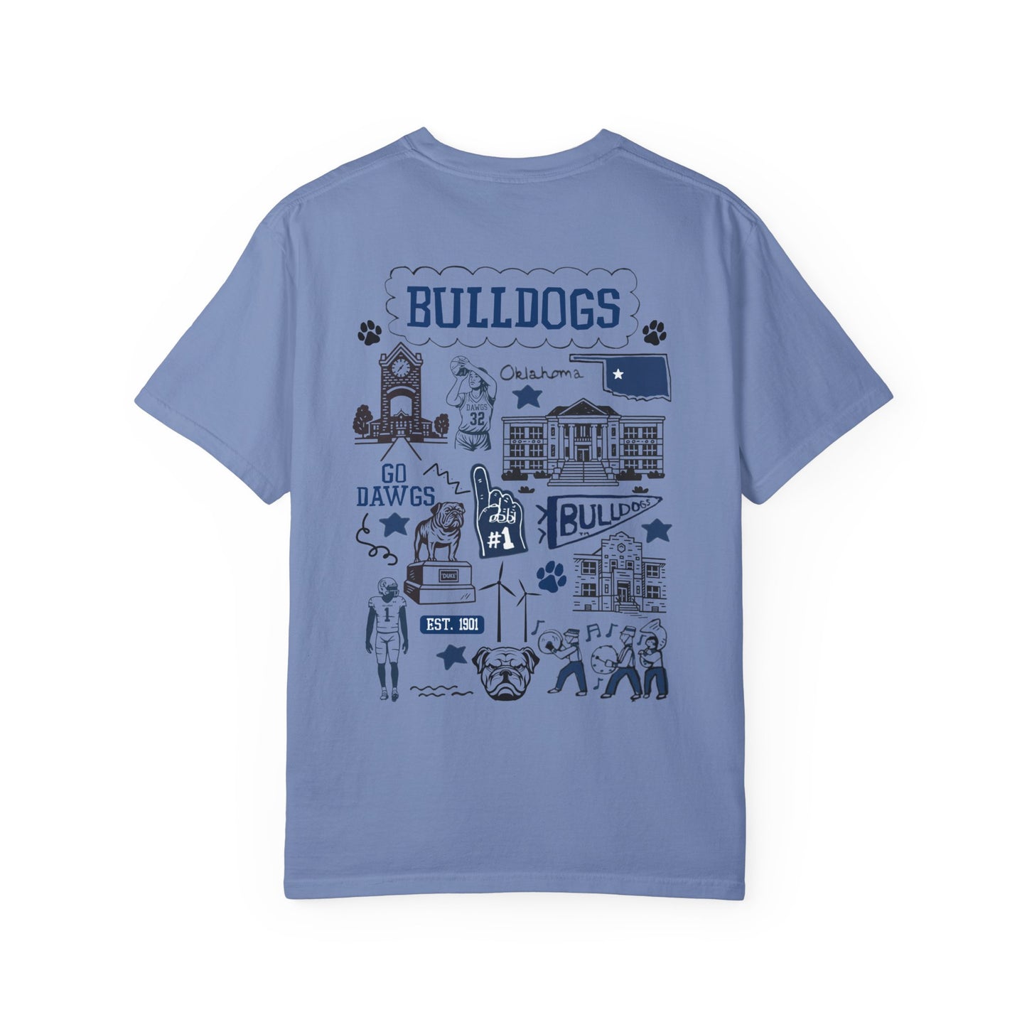 Bulldogs Comfort Colors Doodle