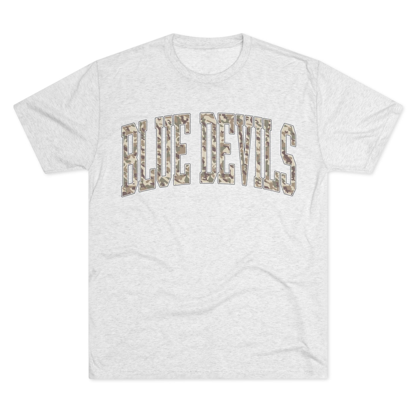 Camo Blue Devils Tri-Blend Crew Tee