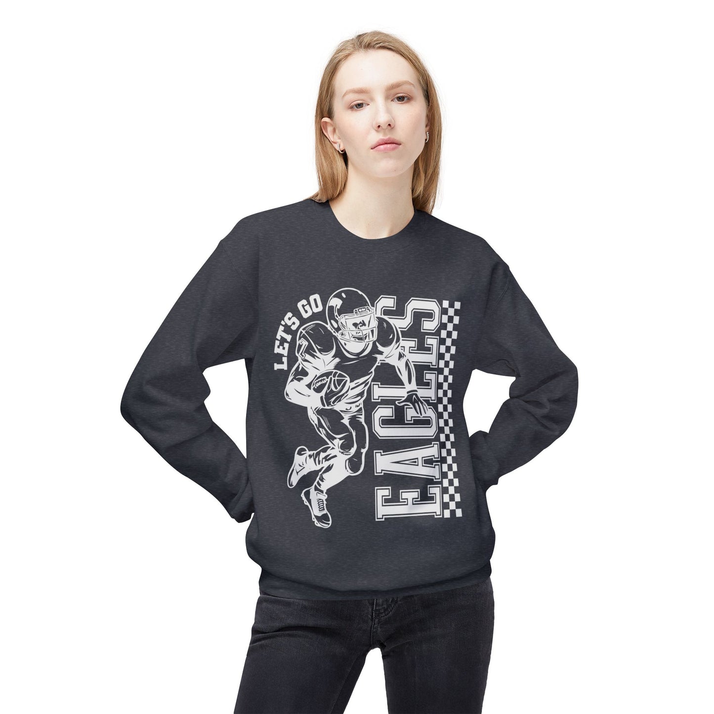 Eagles Football Lets Go Softstyle Crewneck