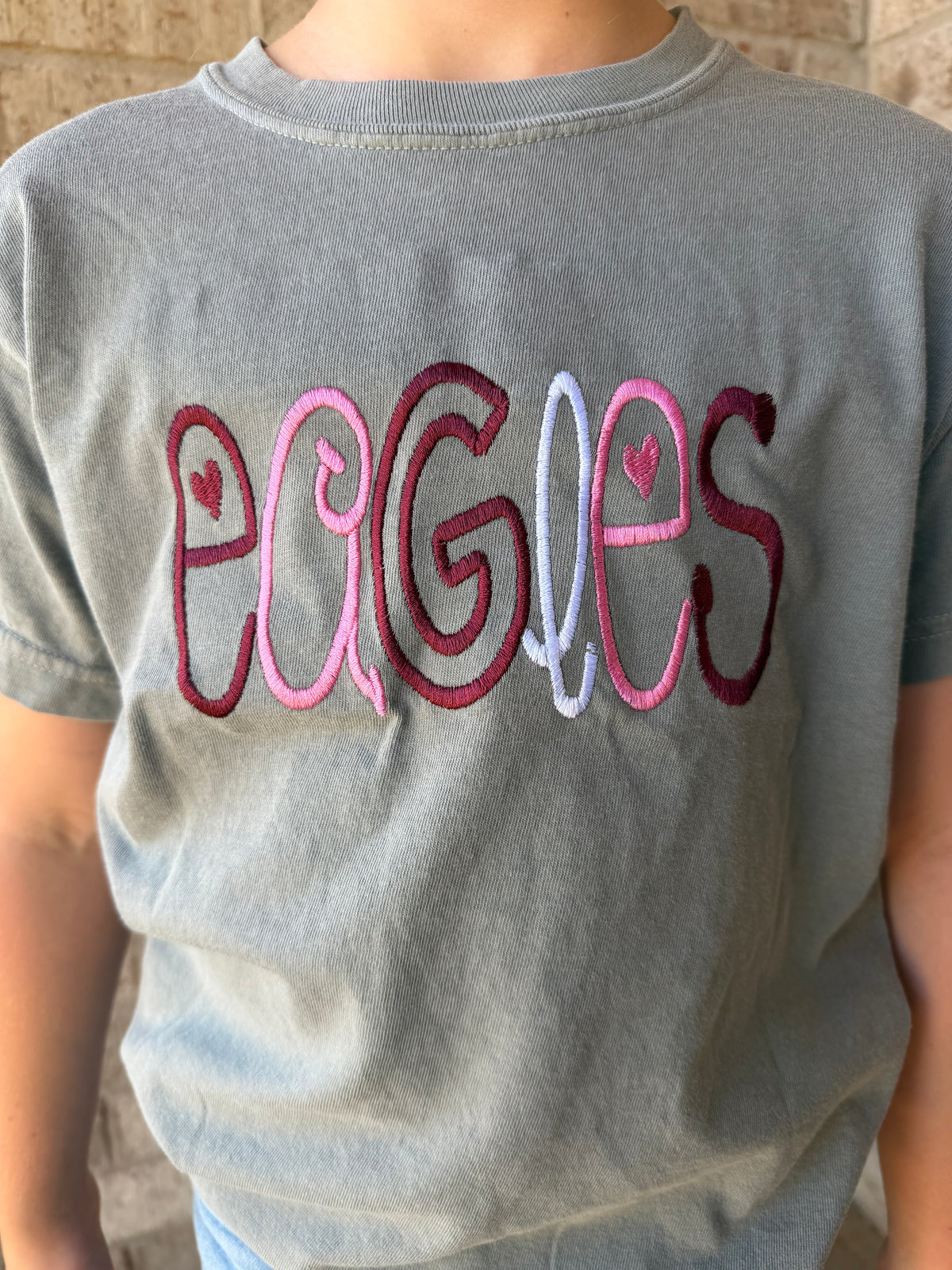 Embroidered youth comfort colors eagles