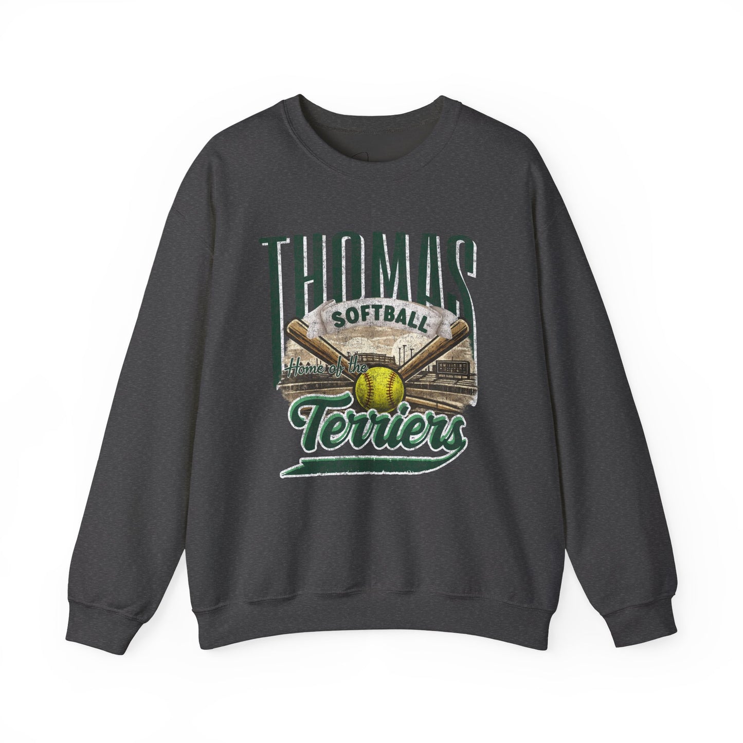 Thomas Terriers Softball Retro Crewneck